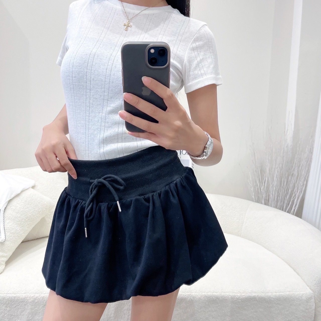 Bkk秋冬款 修腰泡泡裙