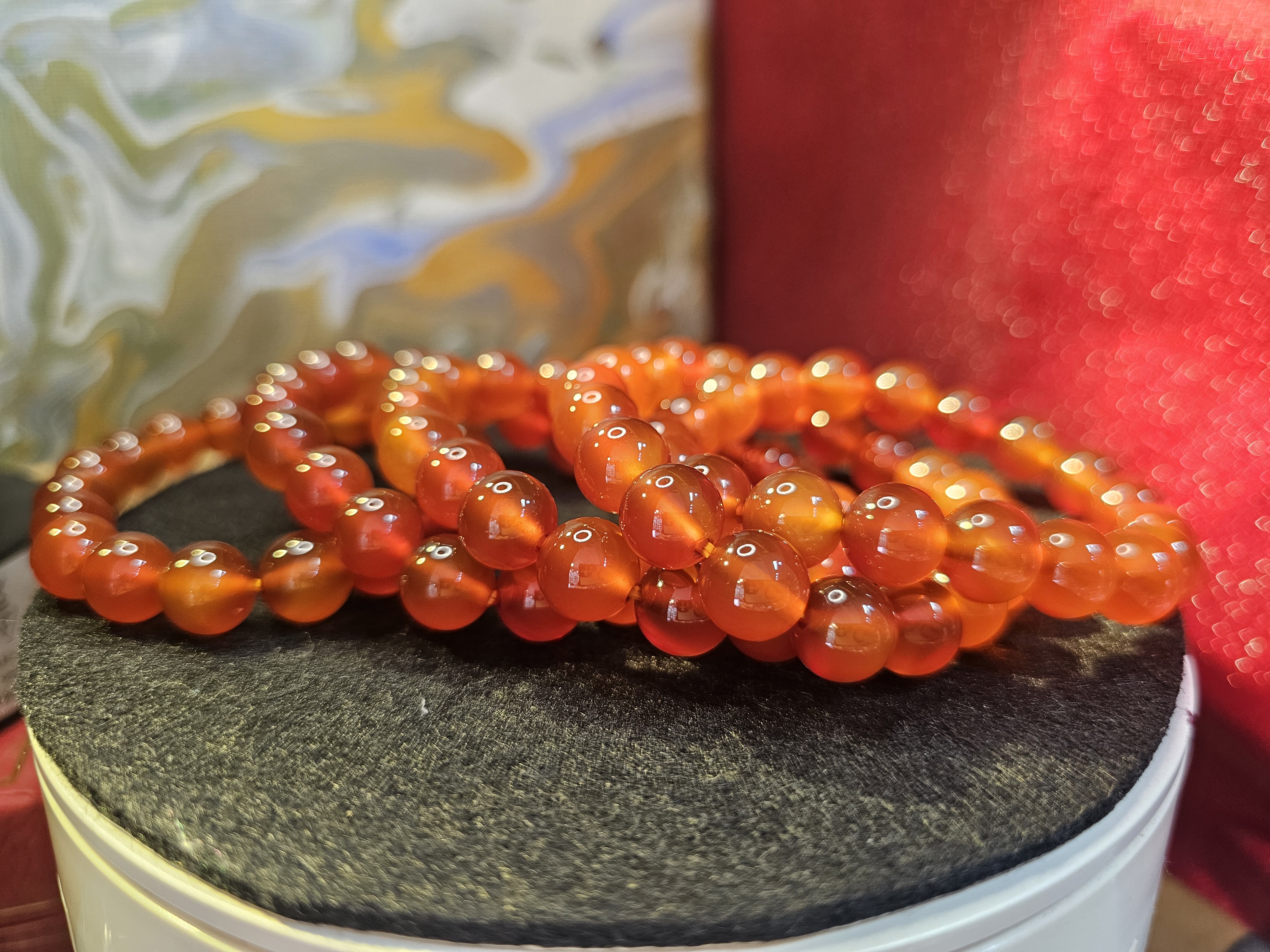 紅瑪瑙手串(Carnelian)
