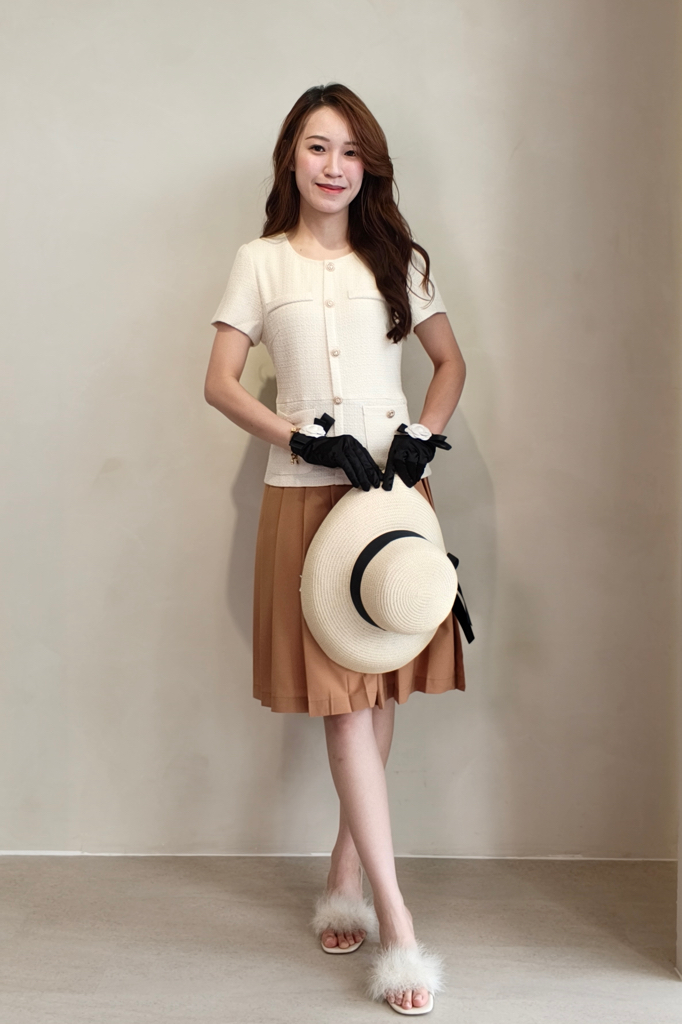 38118 Camille Pleated Midi Dress