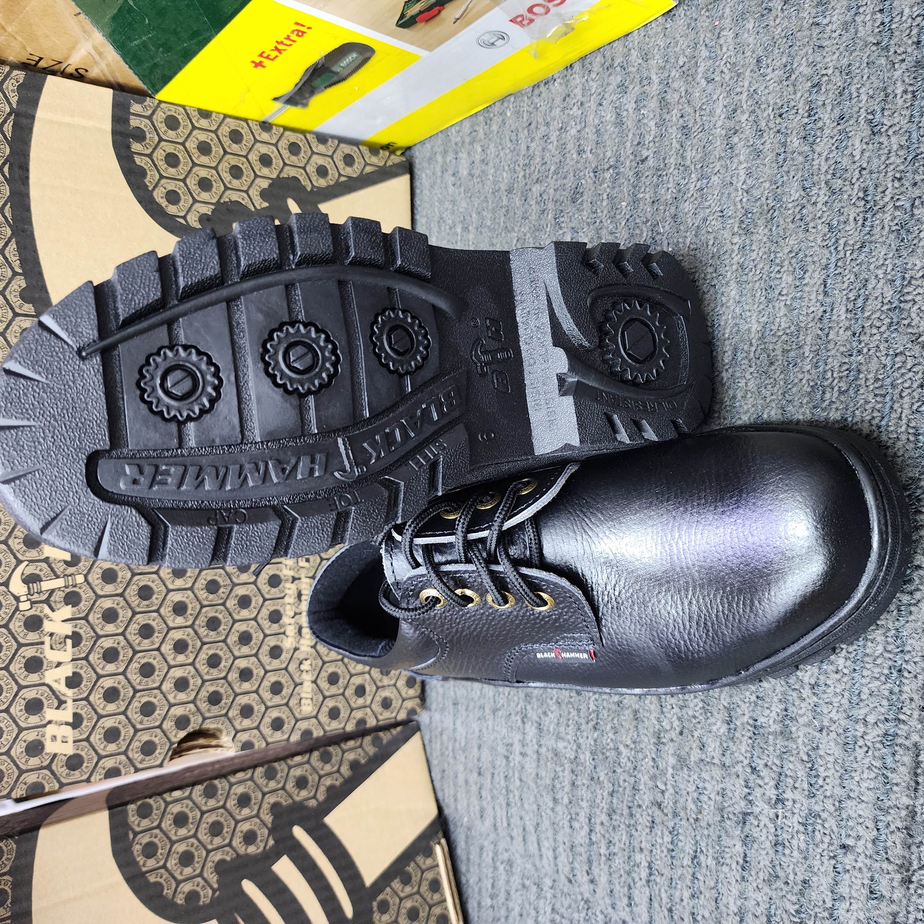 Black Hammer 2000 Series Low Cut Lace up Safety Shoes BH 2331 SIRIM DOSH Kasut Keselamatan