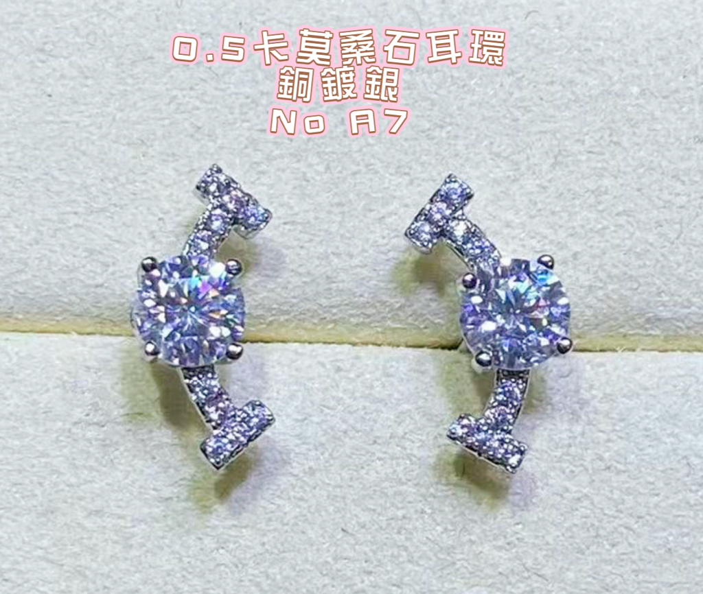 銅鍍銀0.5耳環