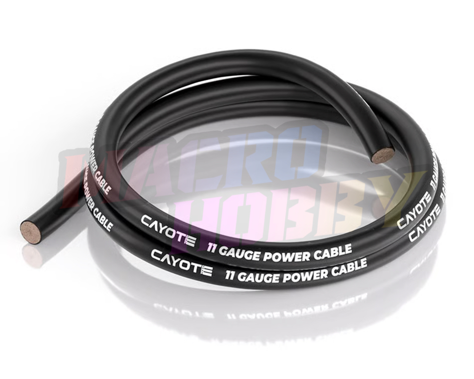 Cayote Thin-Wall Silicone Wire (Black) (1 Meter) (11AWG) CYECW05 #610017