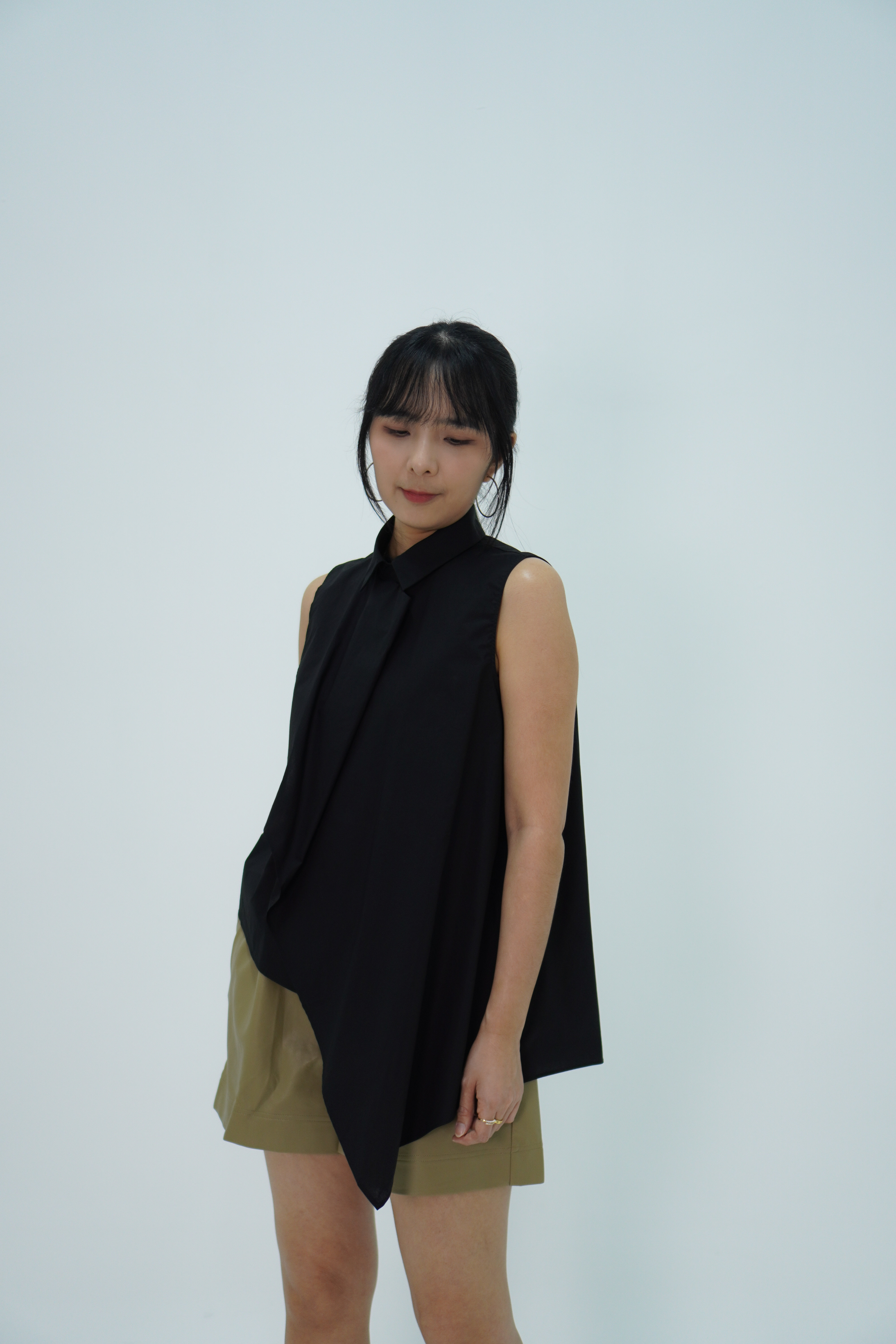 【设计师款】立领不规则衬衣