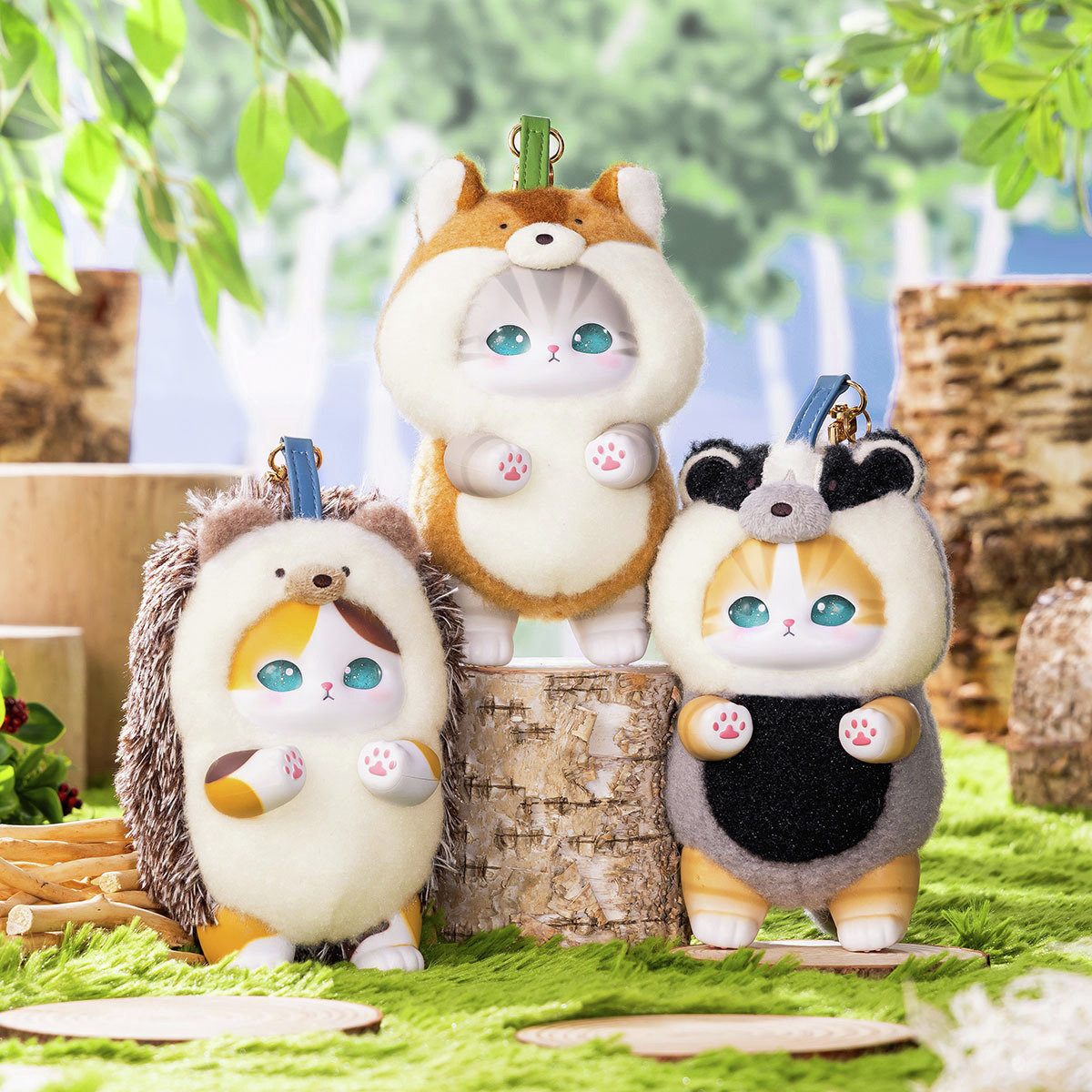 (1/5新品） 日本Mofusand Kiramekko動物款搪膠臉公仔（抽）
