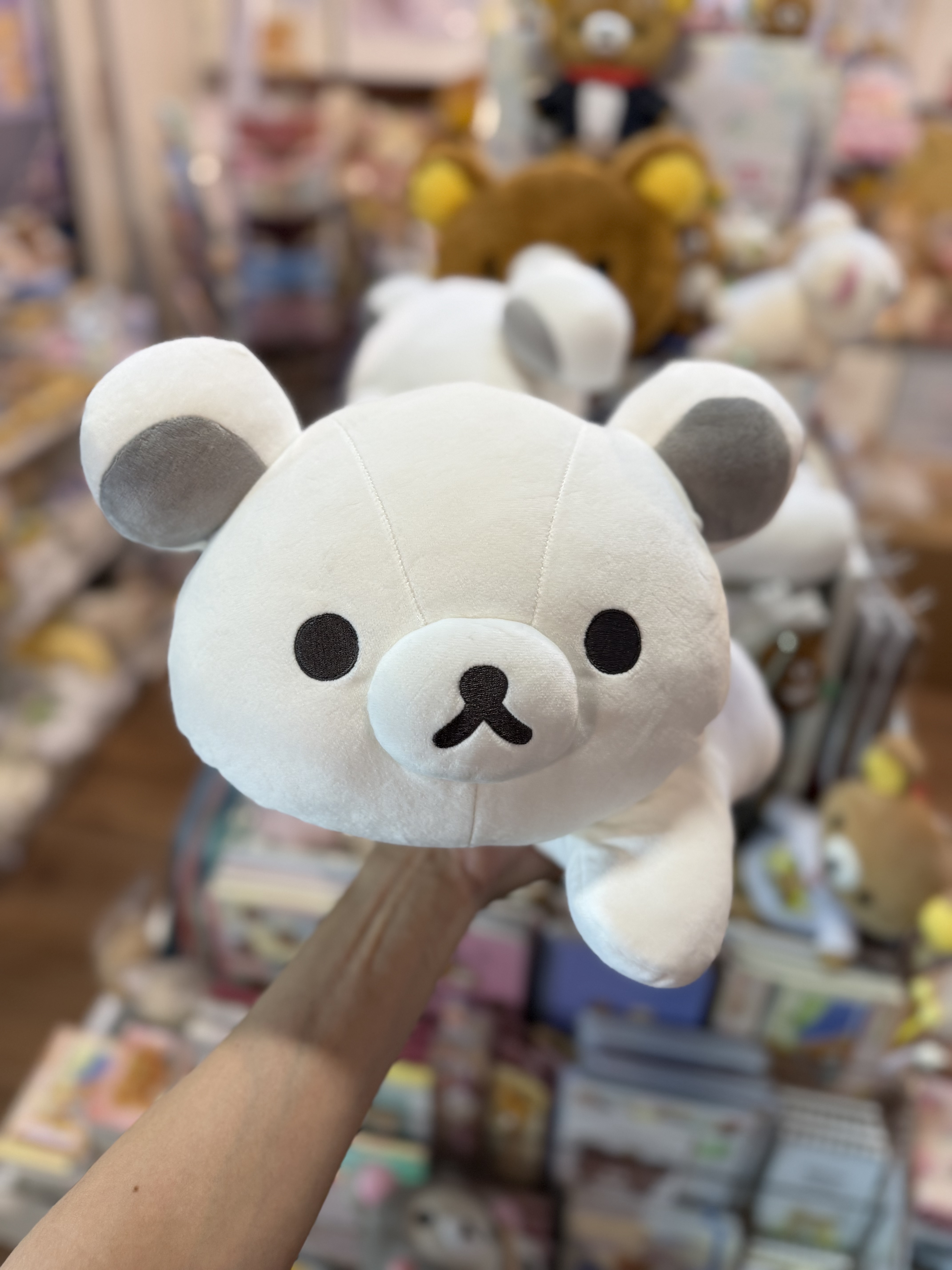 《現貨》全新Rilakkuma黑白造型白色Rilakkuma 趴地公仔（M size)