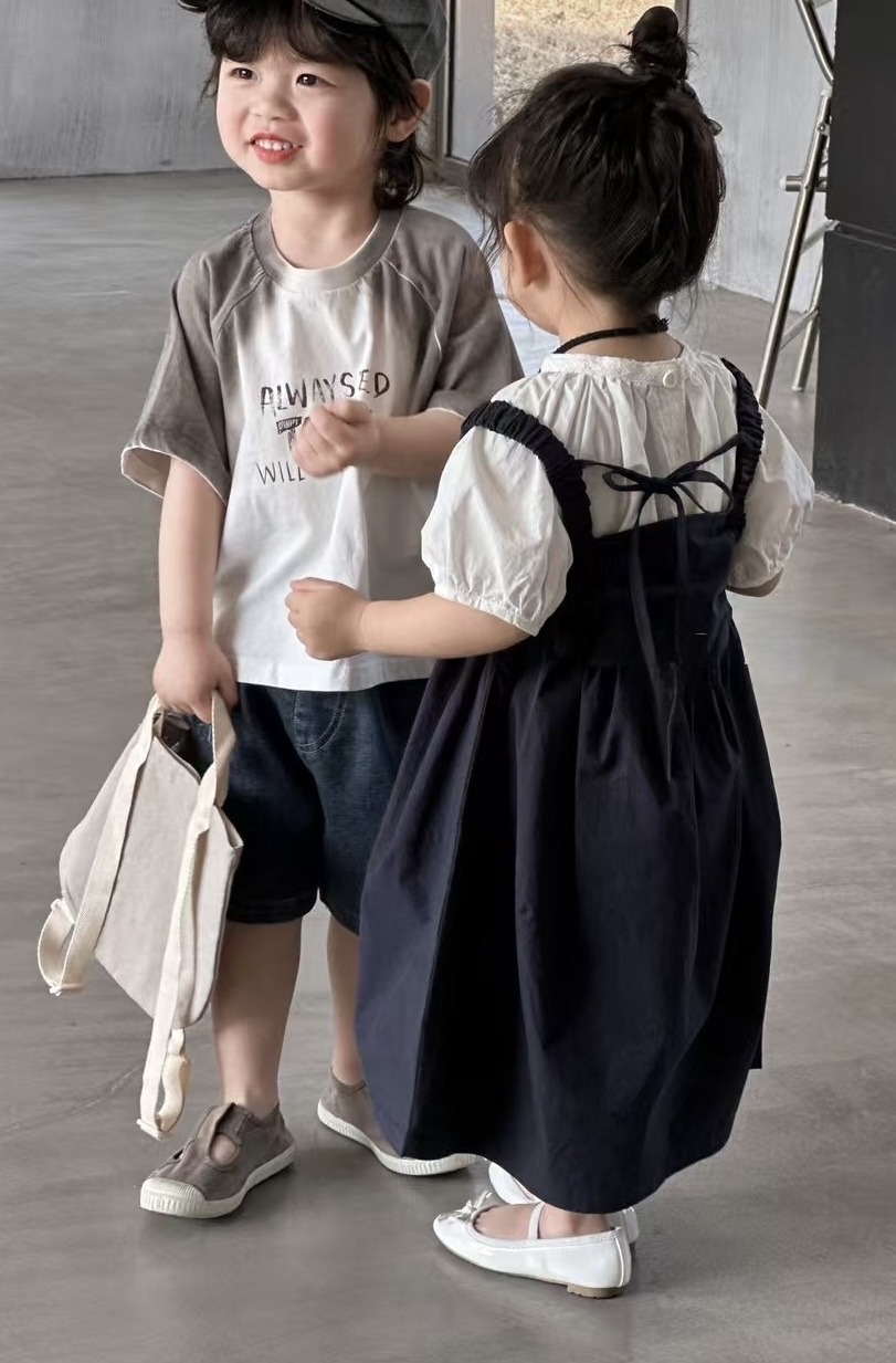 日系荷包型吊帶裙YX25192