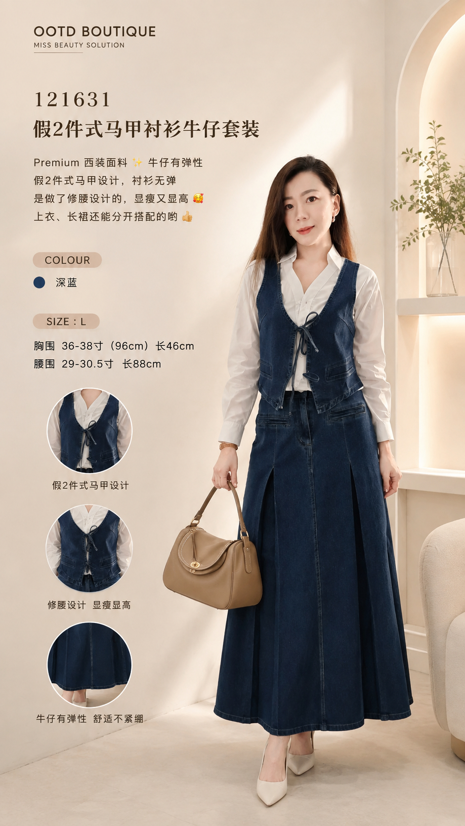 121631 PREMIUM  JEANS DRESS SET