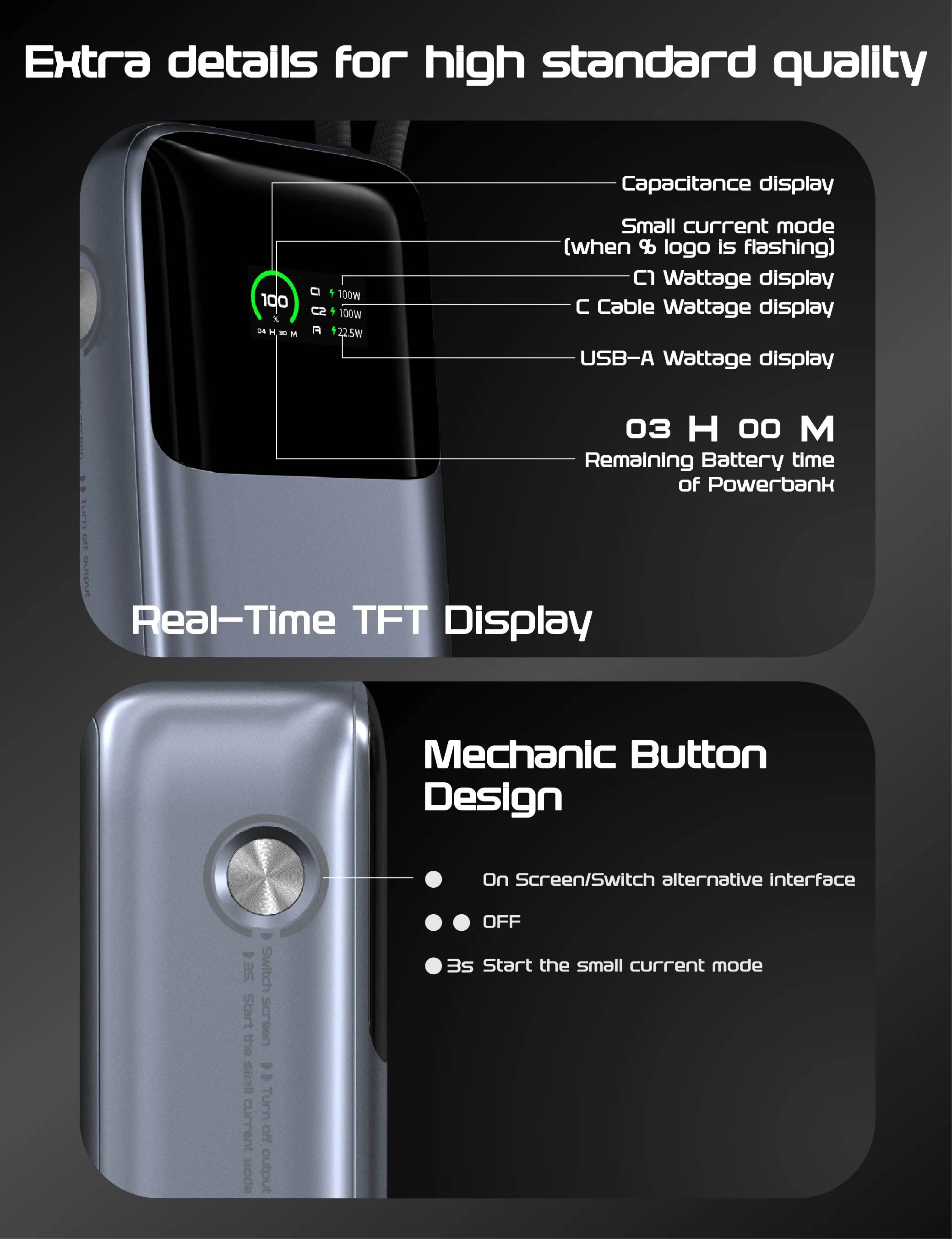 香港行貨 EGO Hyper4 20K@ 130W 內置線外置電  CCC QR code | 3C可追溯二維碼 | 20000mAh | 130W | 內置 Type C 線 | 流動充電池 | 尿袋 | 充電器 | 支援PD3.0 快充