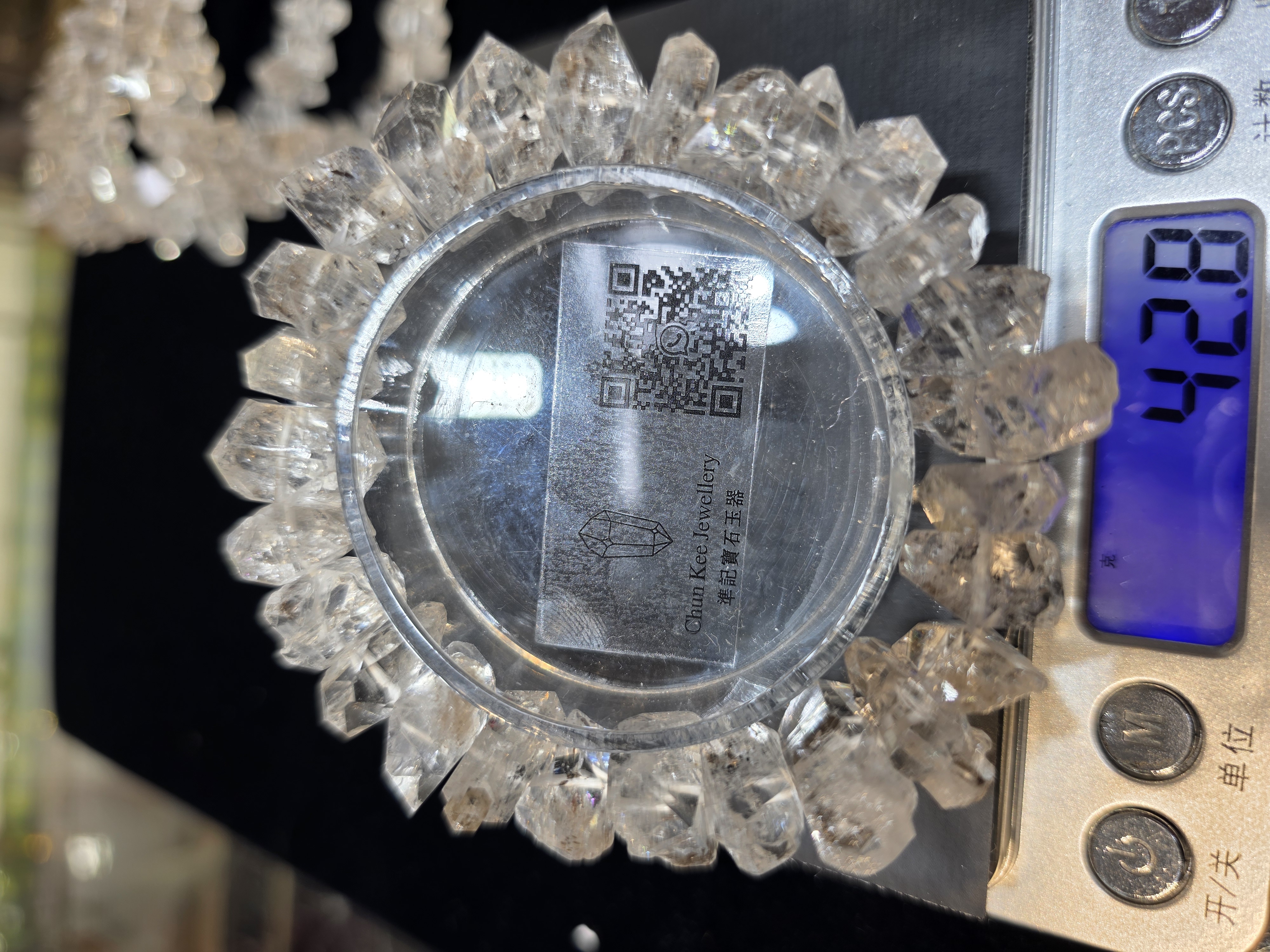 巴基斯坦閃靈鑽石手串(Herkimer Diamond)