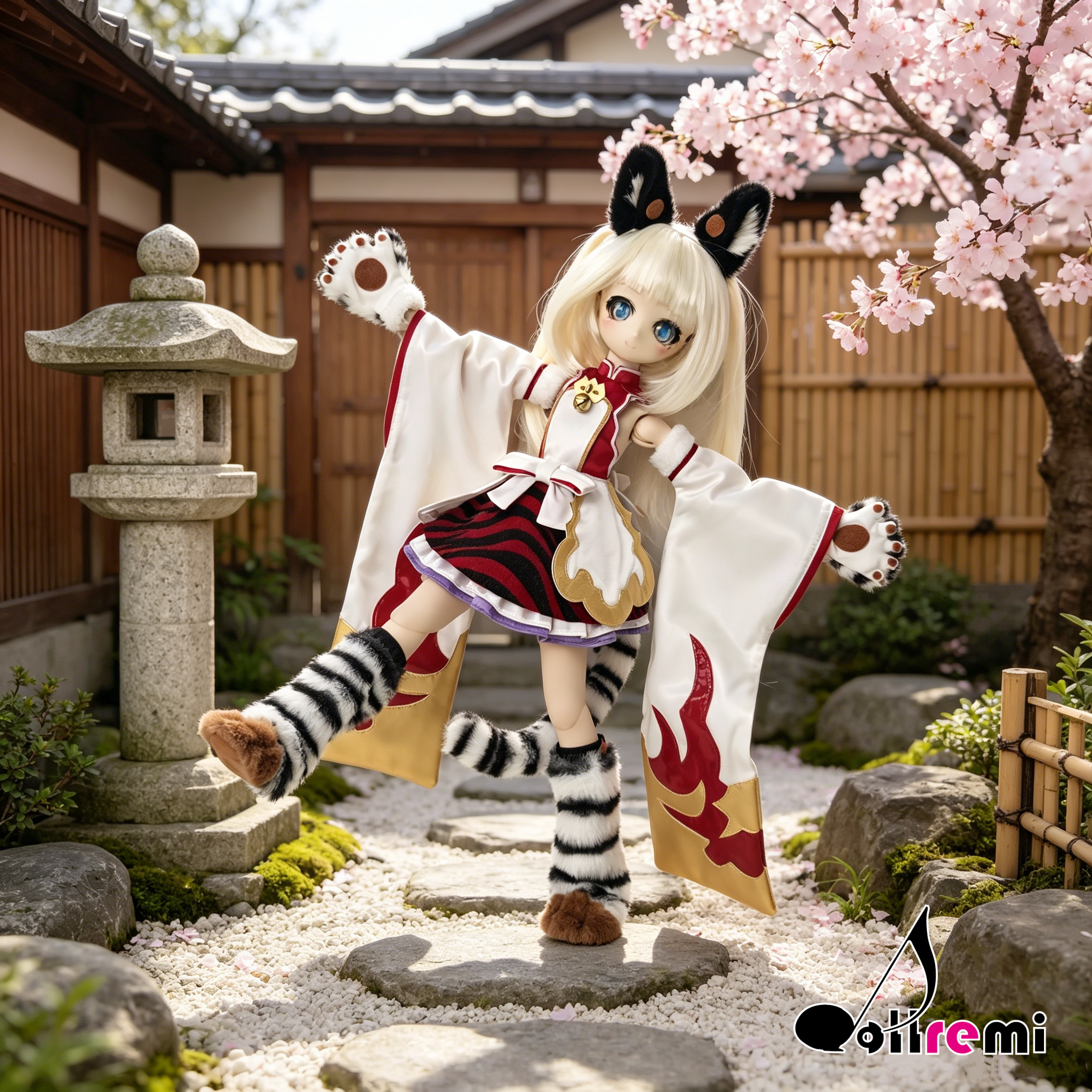 【dollremi】(DD0935) COS 碧藍幻想 Granblue Fantasy 虎神將 辛妲拉 Cidala - 白桃 Bai