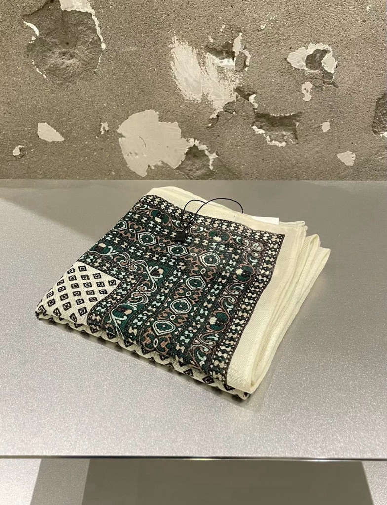 Vintage Patterned Square Scarf #sf06