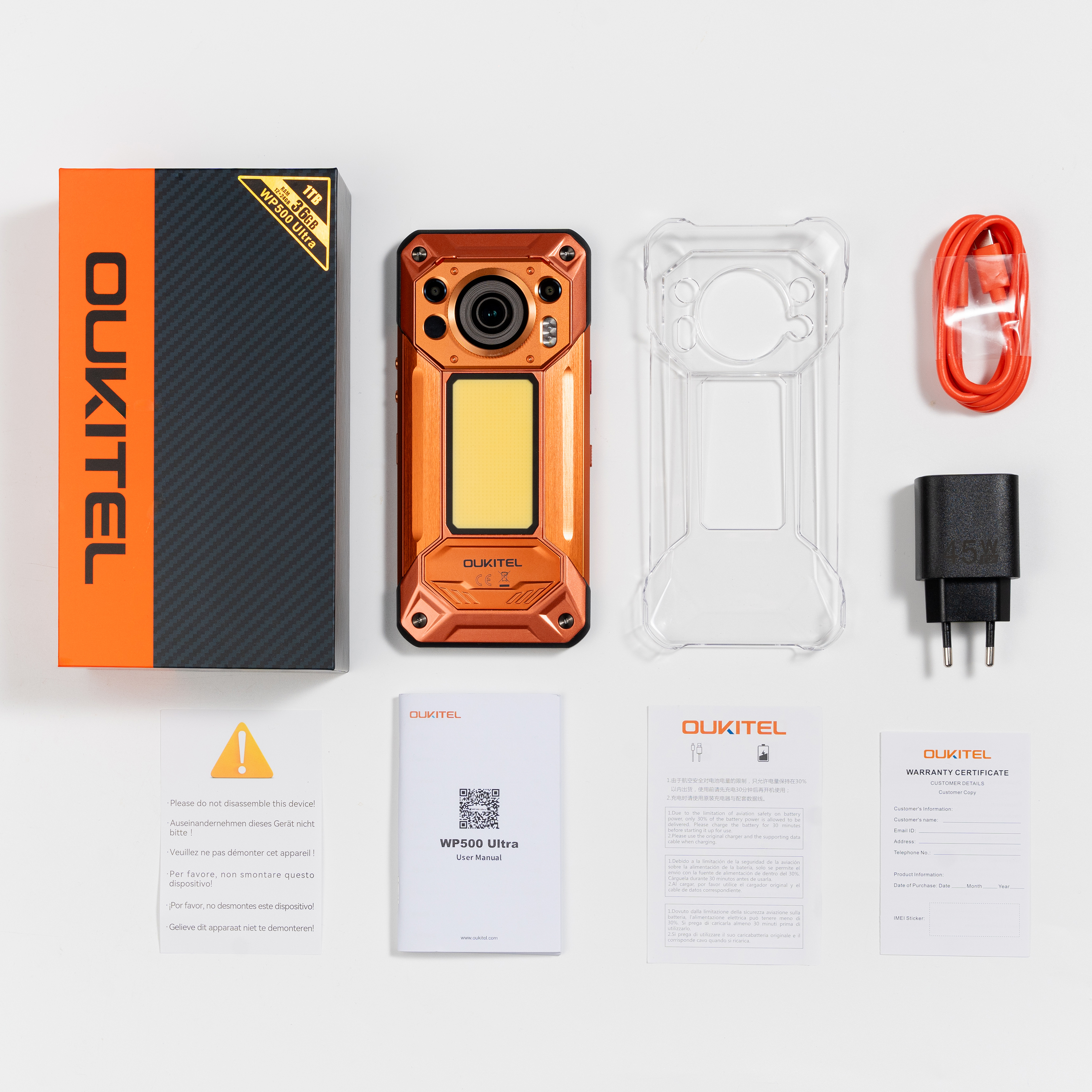 OUKITEL WP500 Ultra 5G | 6.8吋 120Hz 10000mAh 25Hz高解像熱感 夜視 露營燈 WiFi6 雙頻GPS AI助手 三防手機 Rugged Phone