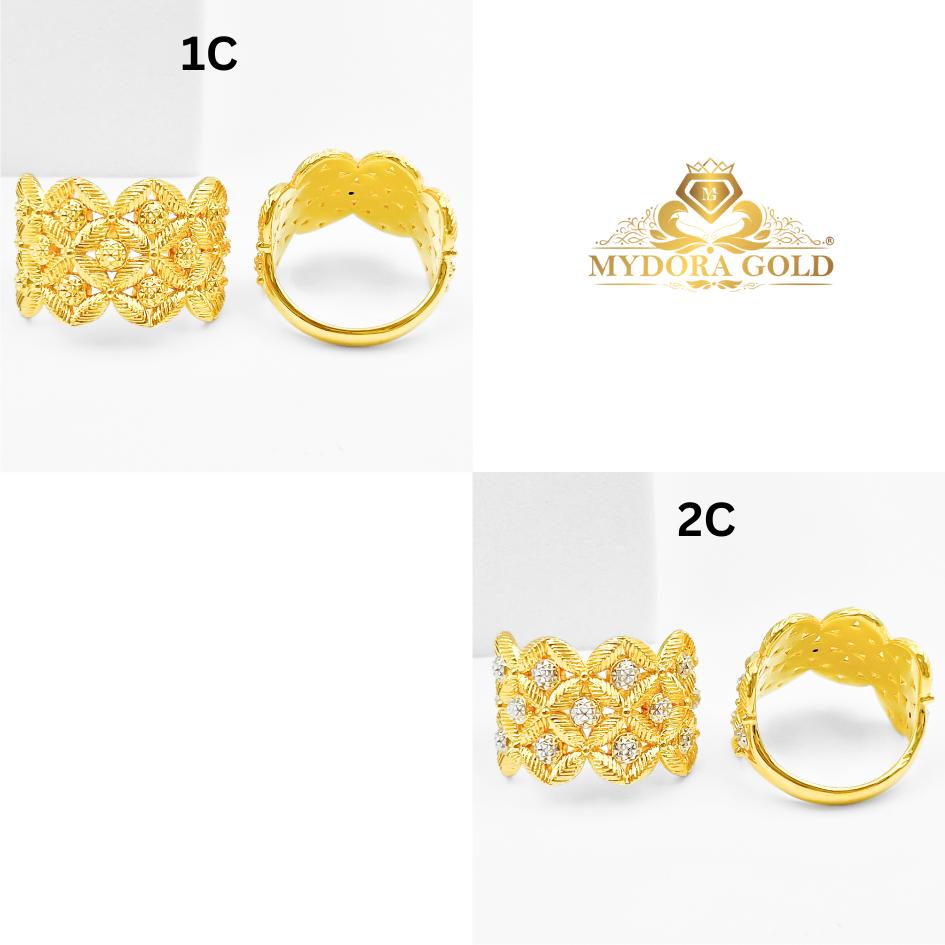 MYDORA Cincin Luxe Bunga Colek (5G) l EMAS 916/22K