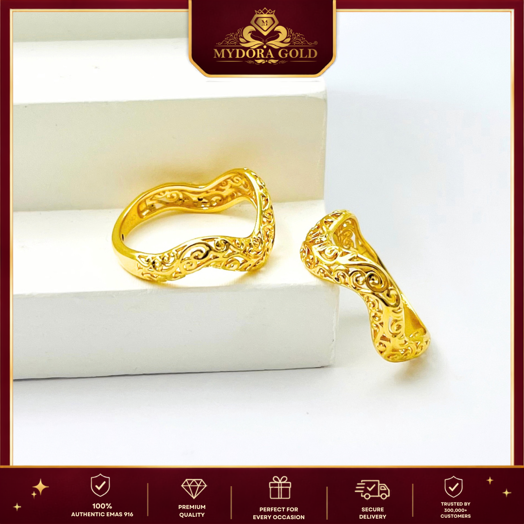 MYDORA Cincin Wave Corak Jawa (5G) l EMAS 916/22K