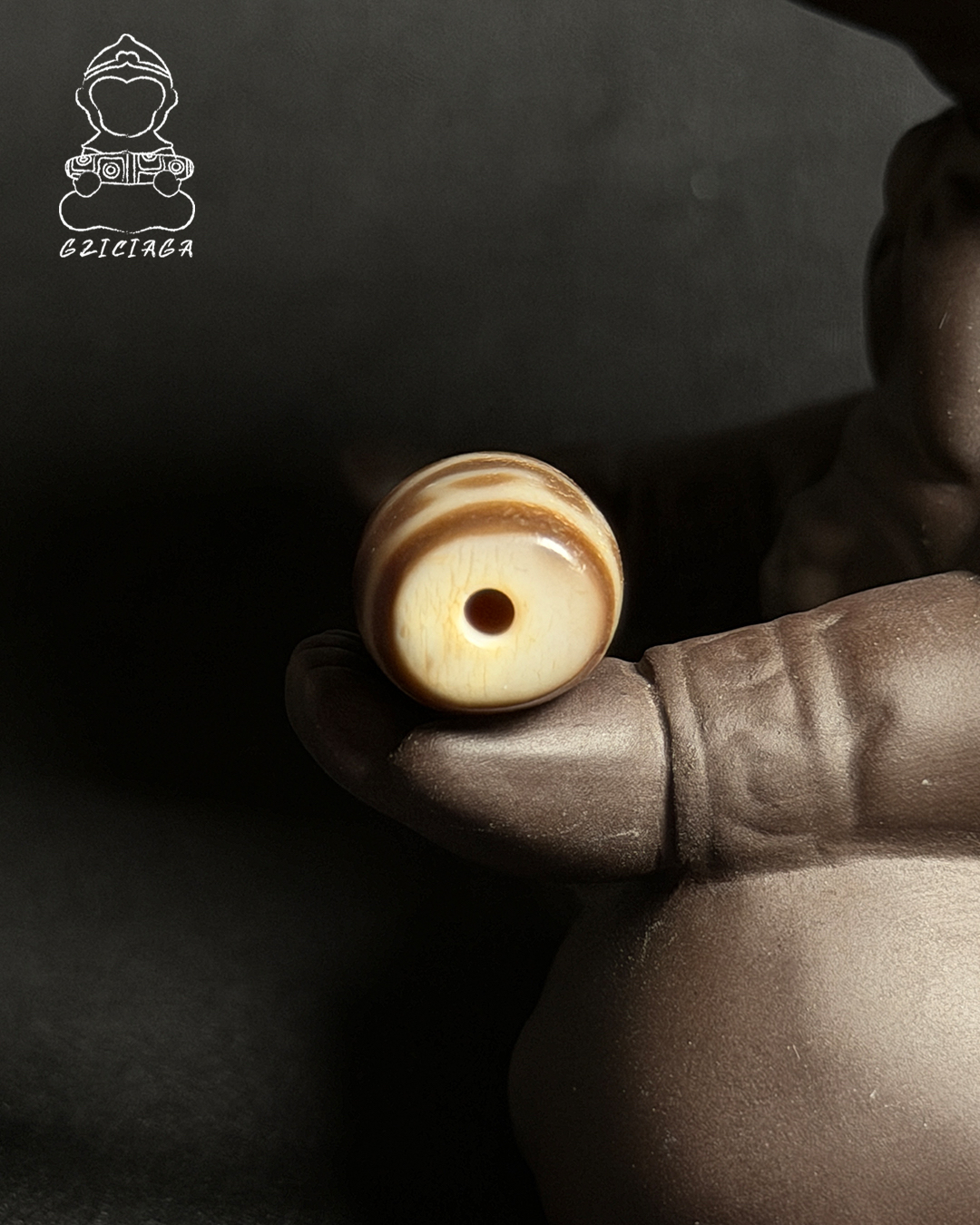 西藏至純龜甲蓮花天珠