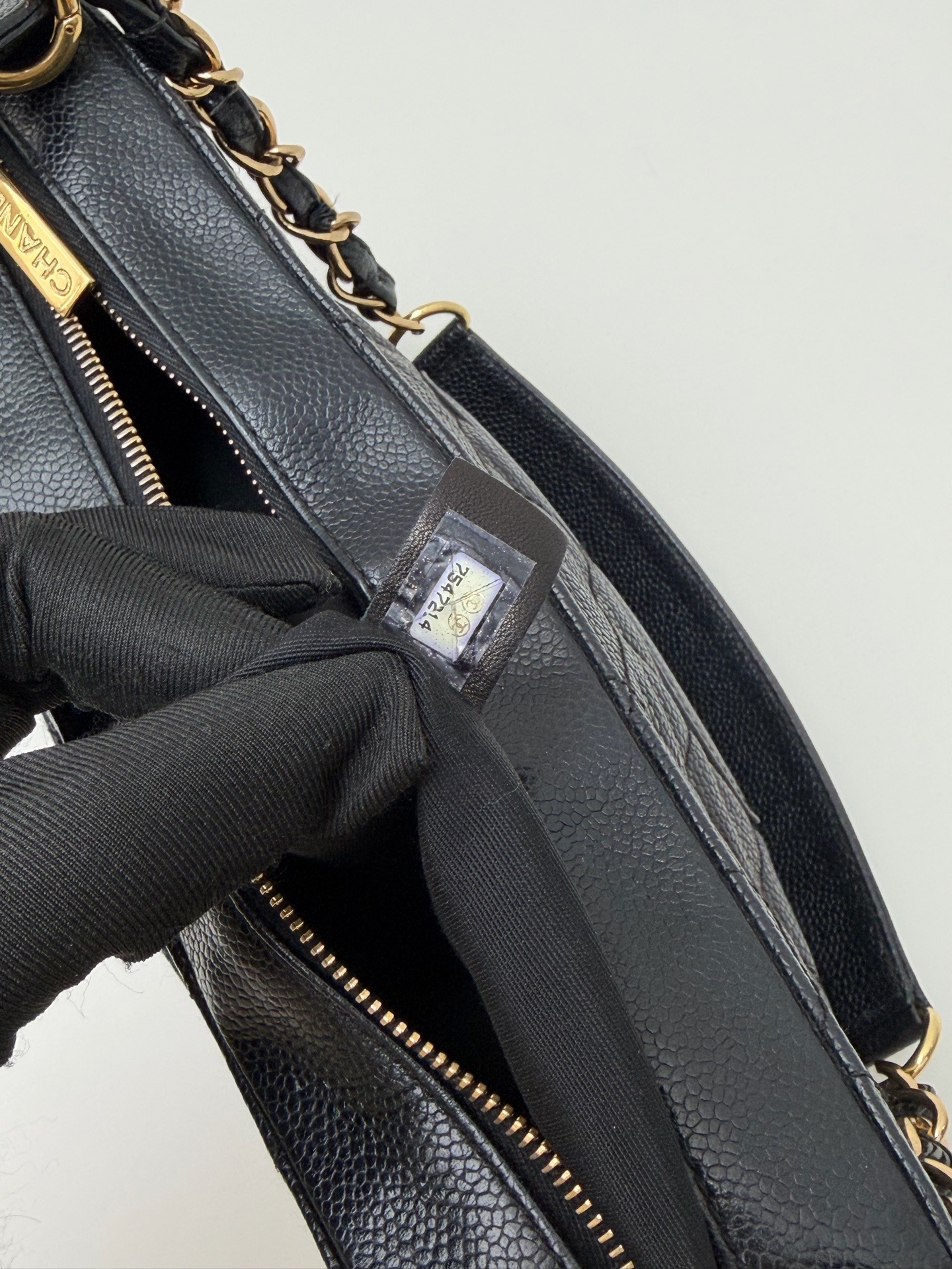 【預訂貨品】Chanel黑金荔枝皮 hobo