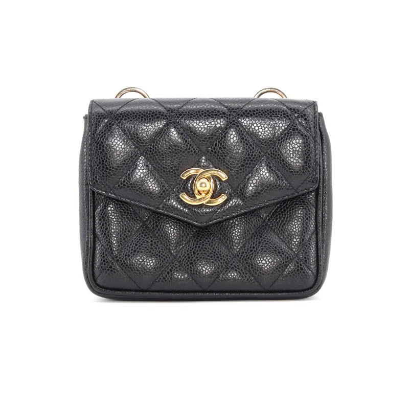 Chanel Coco Mark Matelasse Caviar Waist Bag