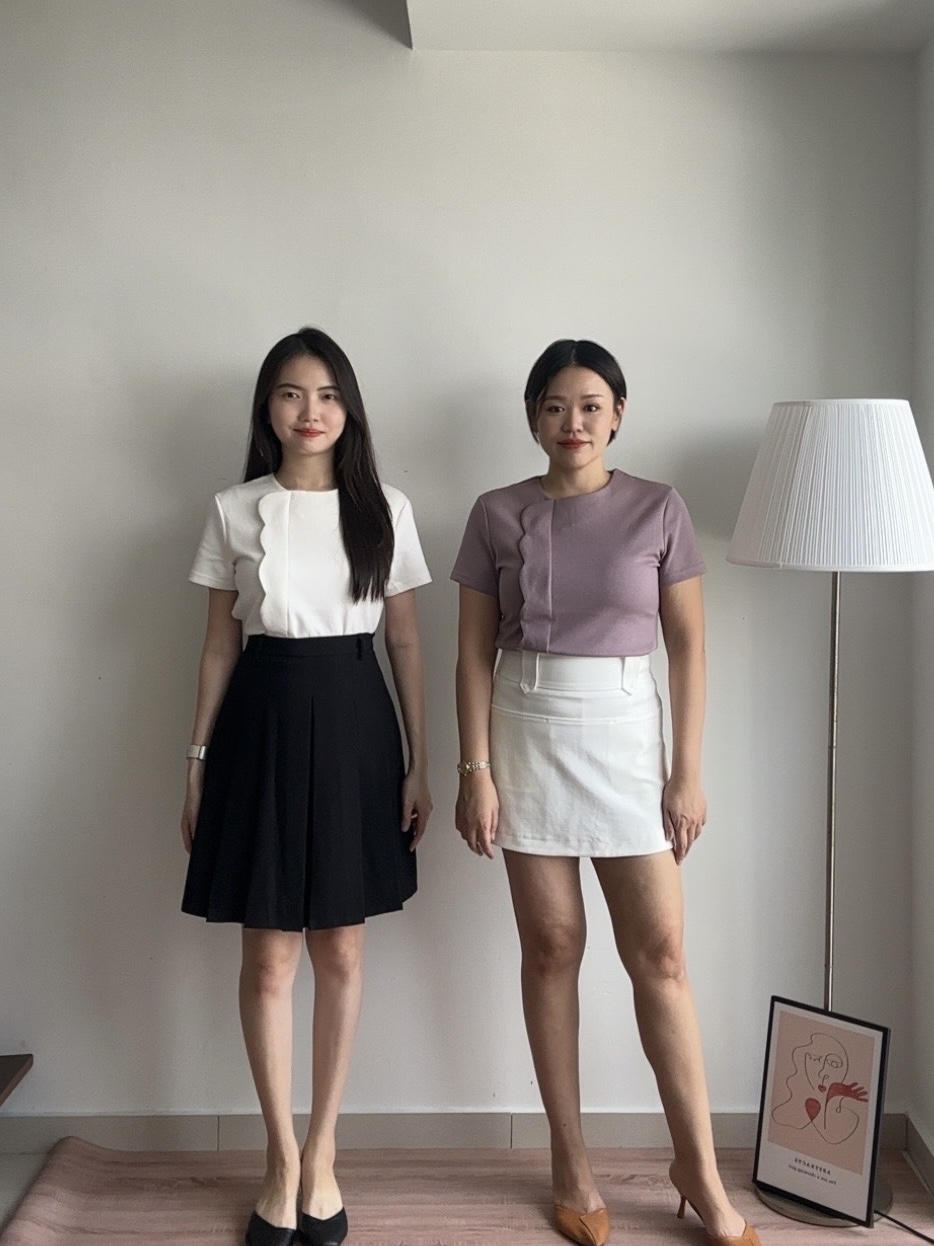 T4284 Short Sleeve Wavy Top - 4 Colors 
