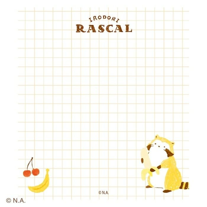 現貨｜IRODORI RASCAL 小浣熊 日本製 便條紙 Memo Notepad (水果 LM394)