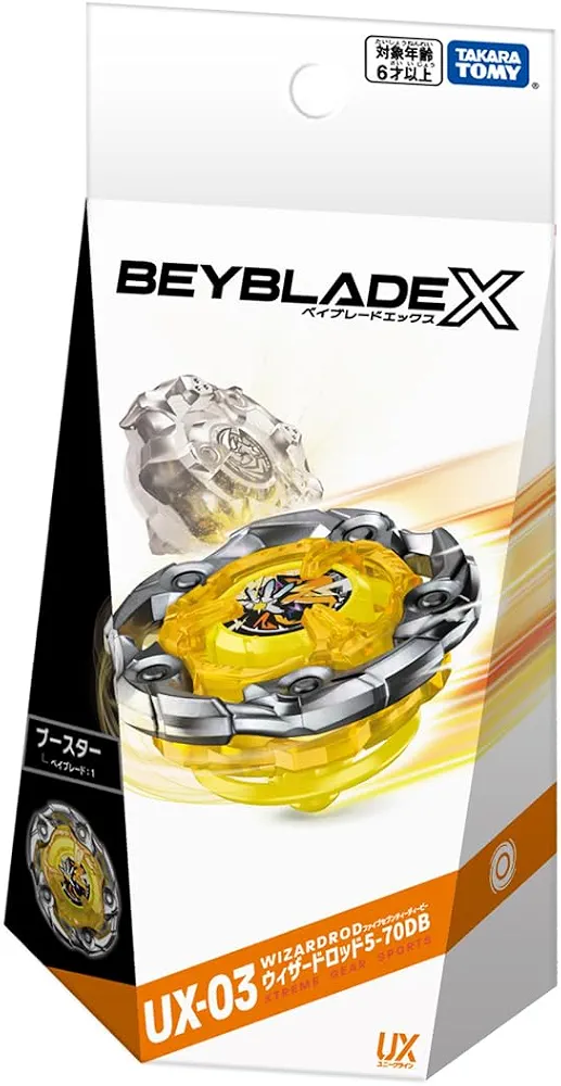 爆旋陀螺X Beyblade X UX-03 魔導黃神杖 / 巫師幻杖 Booster Wizard Rod 5-70DB UX03  (行版)