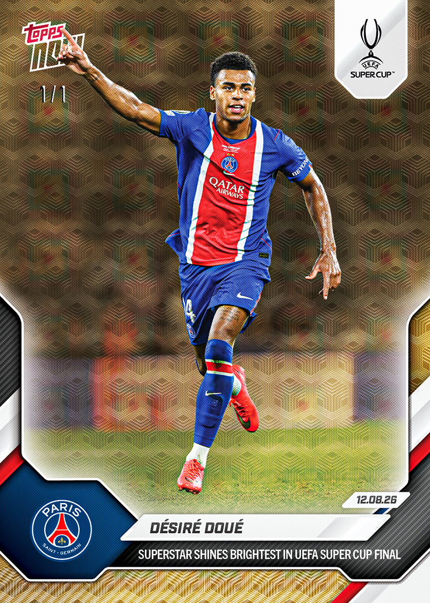 Désiré Doué - 2026/27 UCL Topps NOW® #2 UEFA Super Cup 入球卡【團購】
