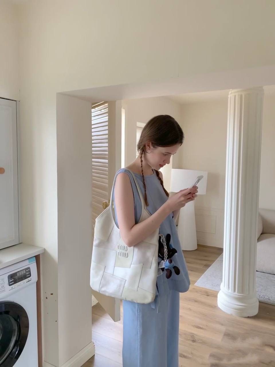 Miu Miu Patchwork Leather Shoulder Bag