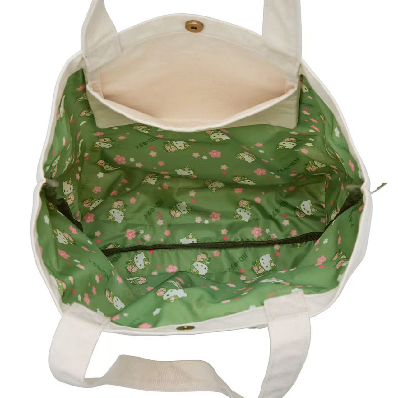 抹茶控必收！日本直送 Sanrio 抹茶和風帆布袋 Tote Bag