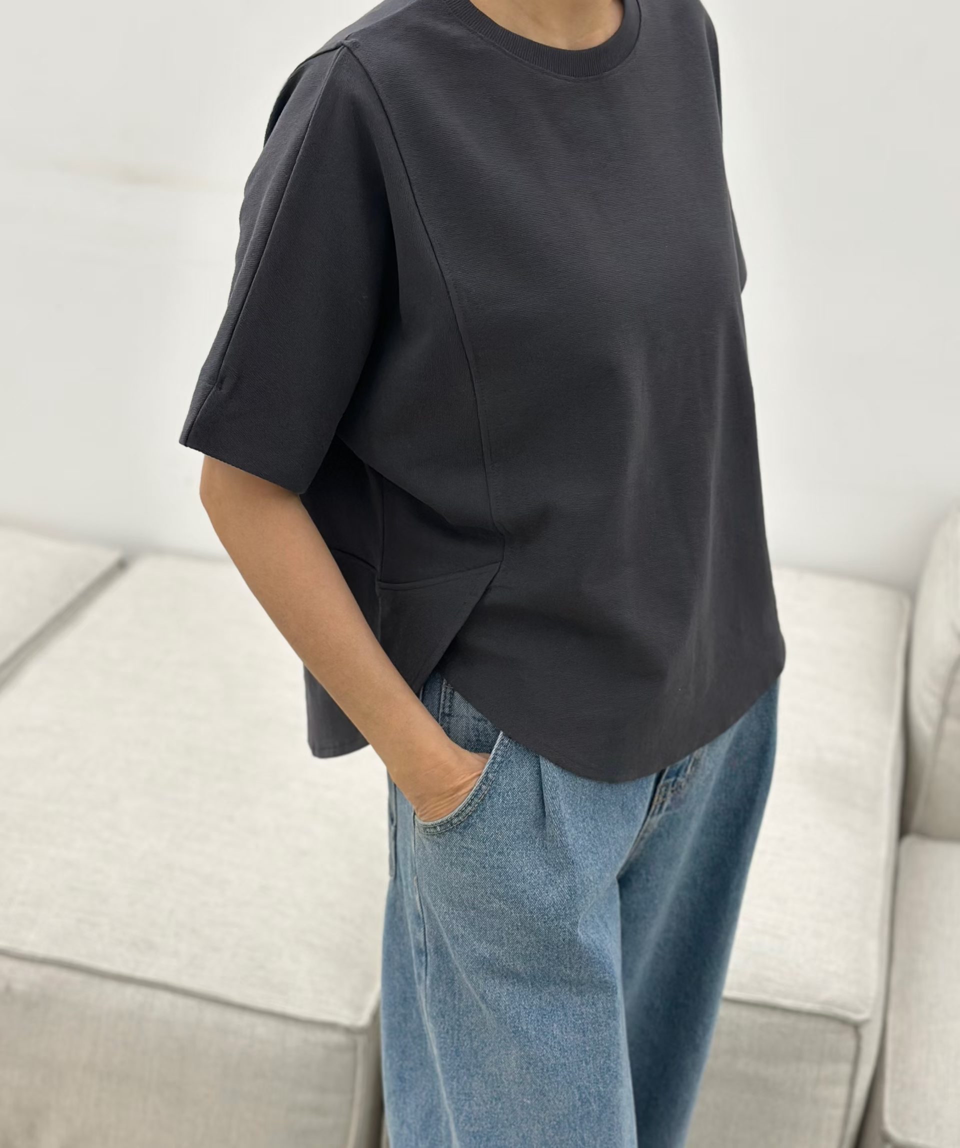 La mine dor 挺棉Top