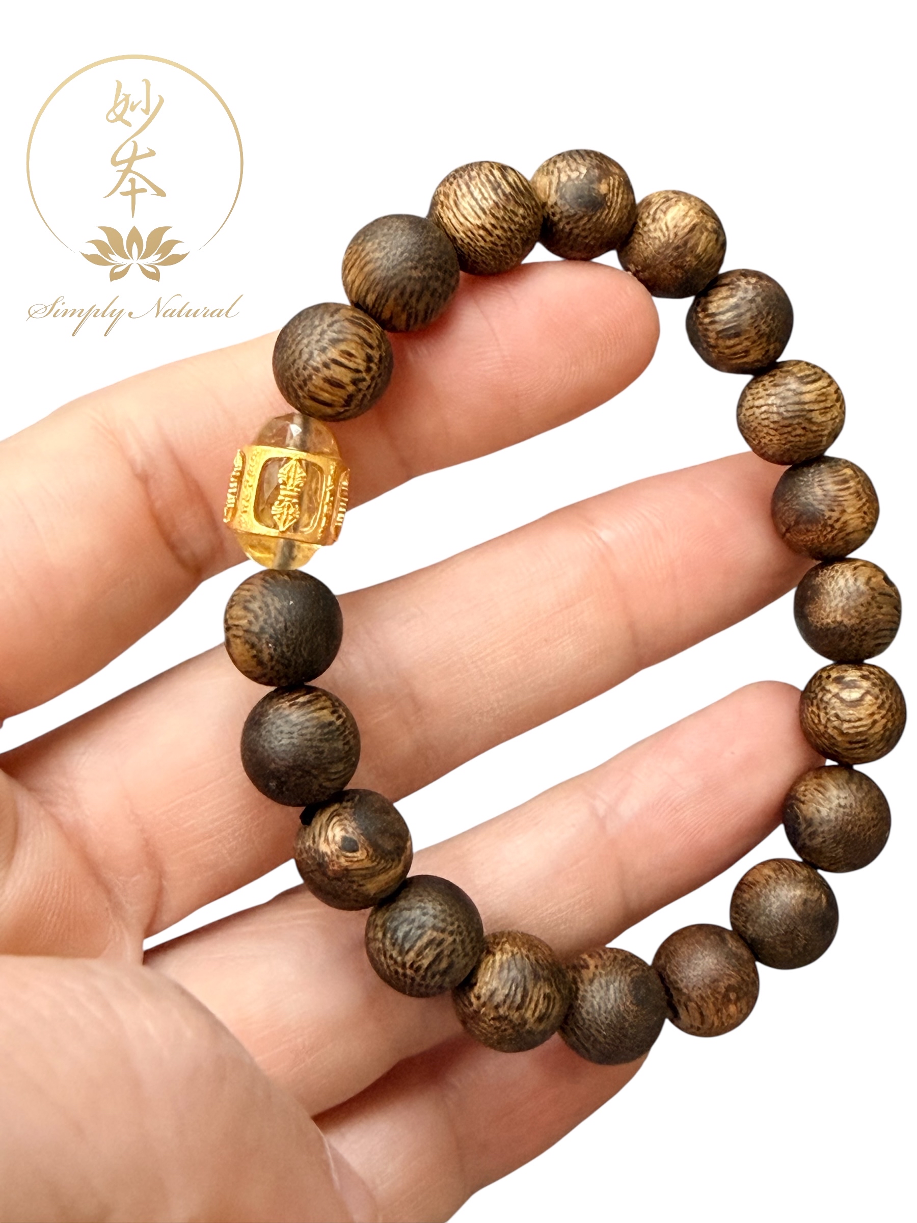 8mm 海南沉香手串 配：金剛杵 （蓮師法會加持）