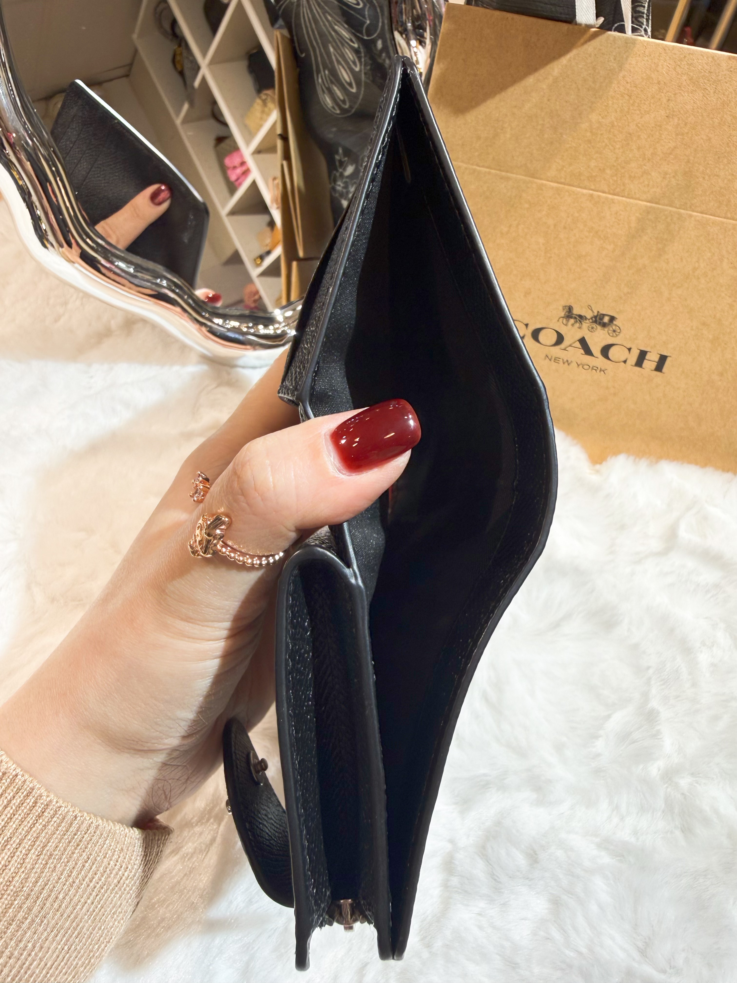 Coach medium wallet sf/blk/s