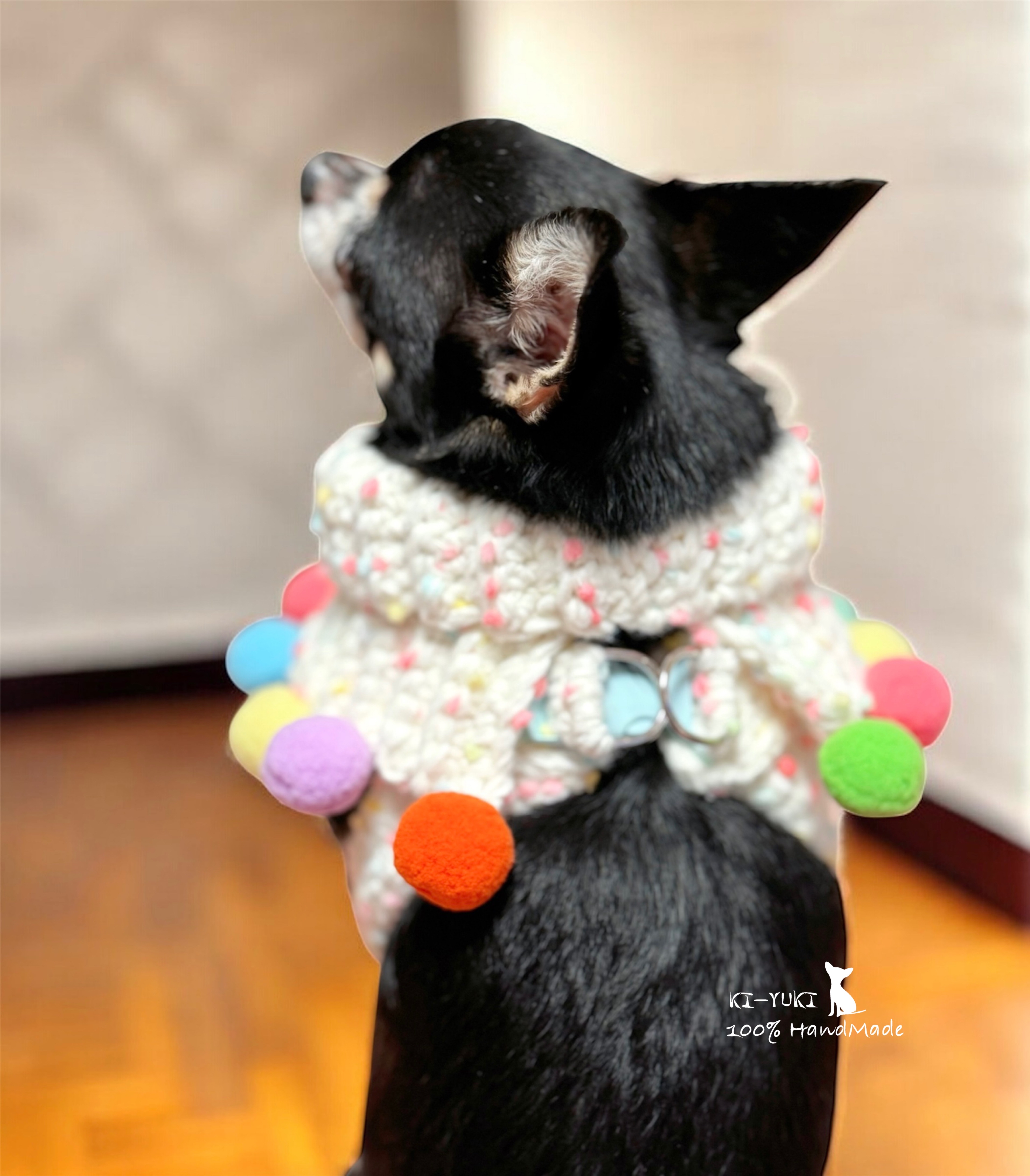 寵物手作 毛線編織胸背帶 兩件式