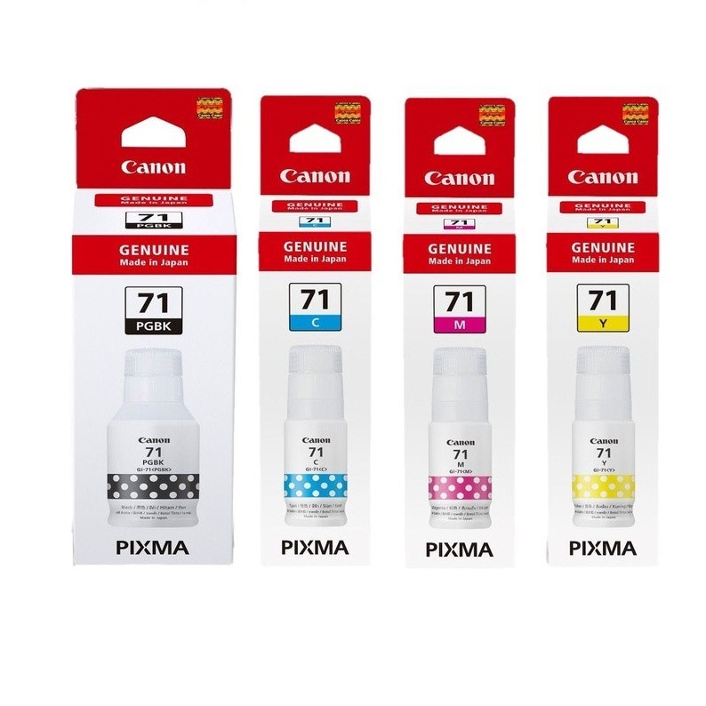Canon Ink Bottle GI-71 Black Cyan Magenta Yellow MC-G02 Maintaince Cartridge for G1020 G2020 G3020 G3060