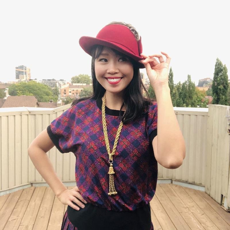 C.a. 1970s Canadian Montreal Andre Burgundy Red Felt Feather Hat/Lady Fedora Hat(MT486)