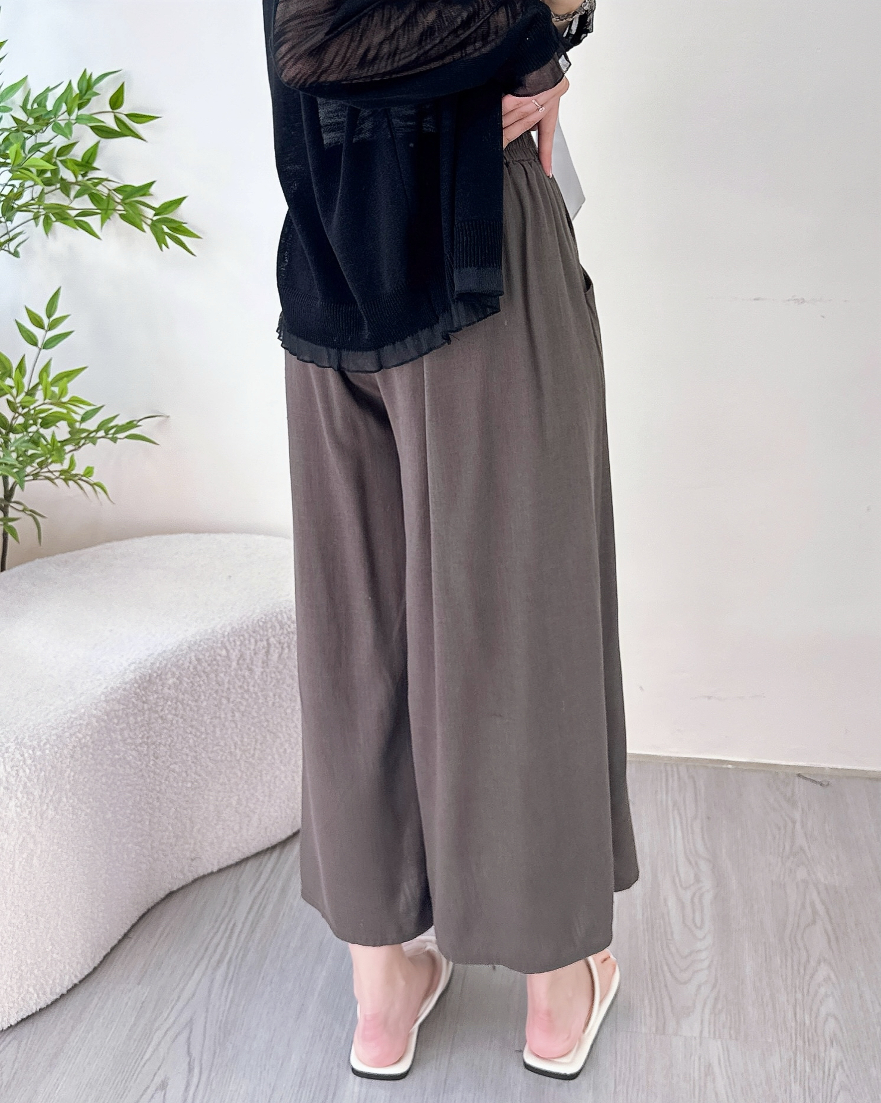 高質柔軟透氣麻棉裙褲 3色