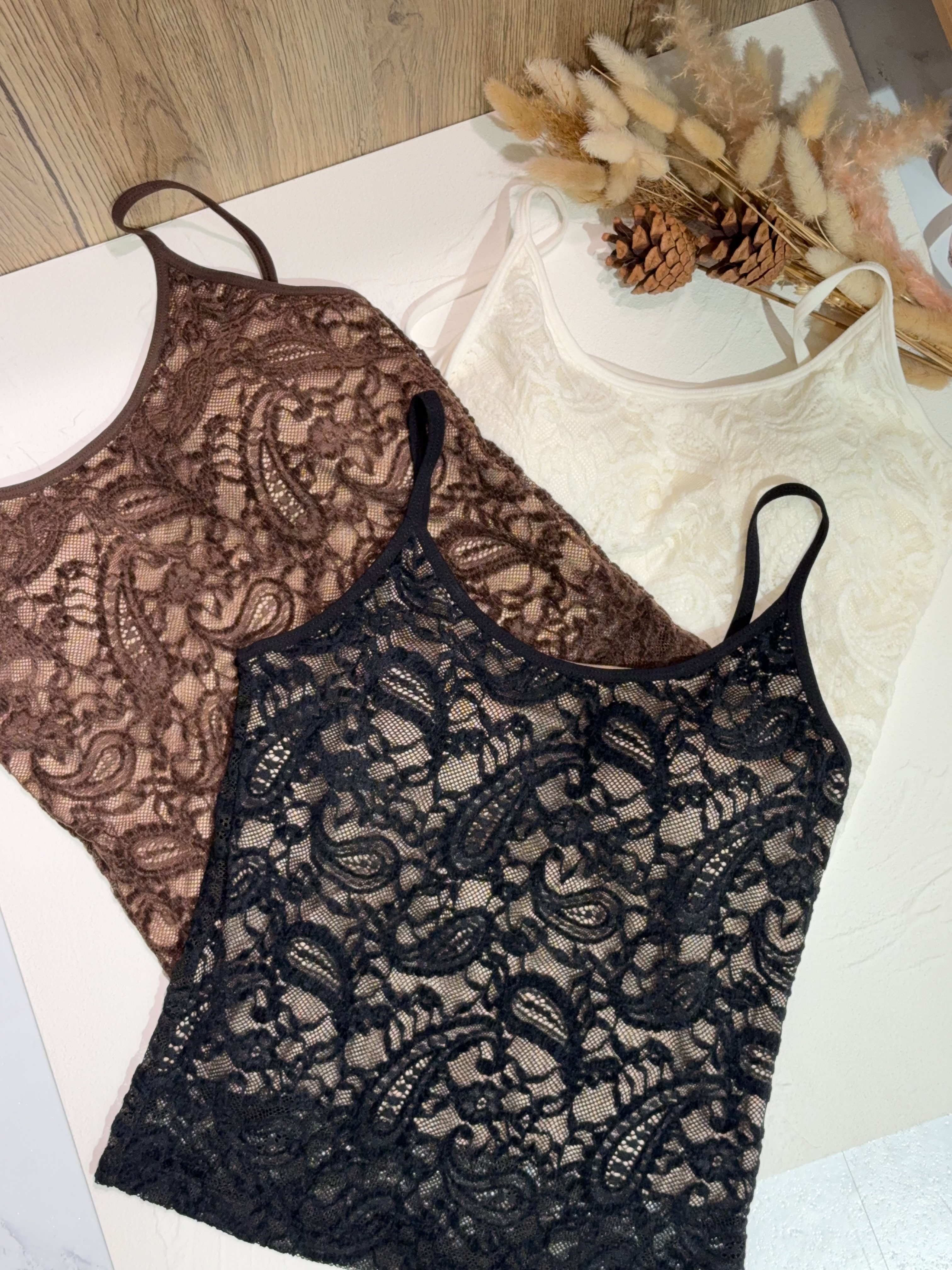 腰果花lace bra top