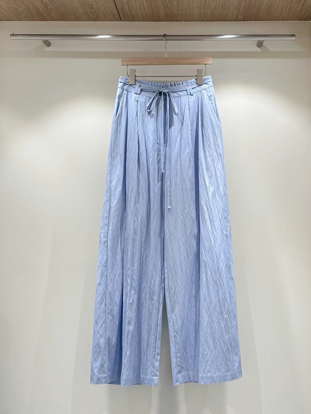 High-Waisted Wide-Leg Pants with Tie Waist ‖ 高腰系带阔腿裤 KR048441