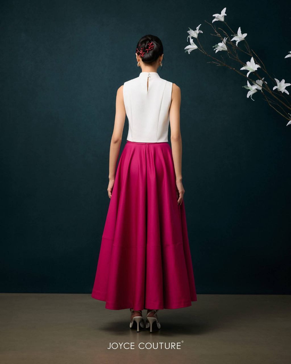 精美高腰修身长半裙 S0083