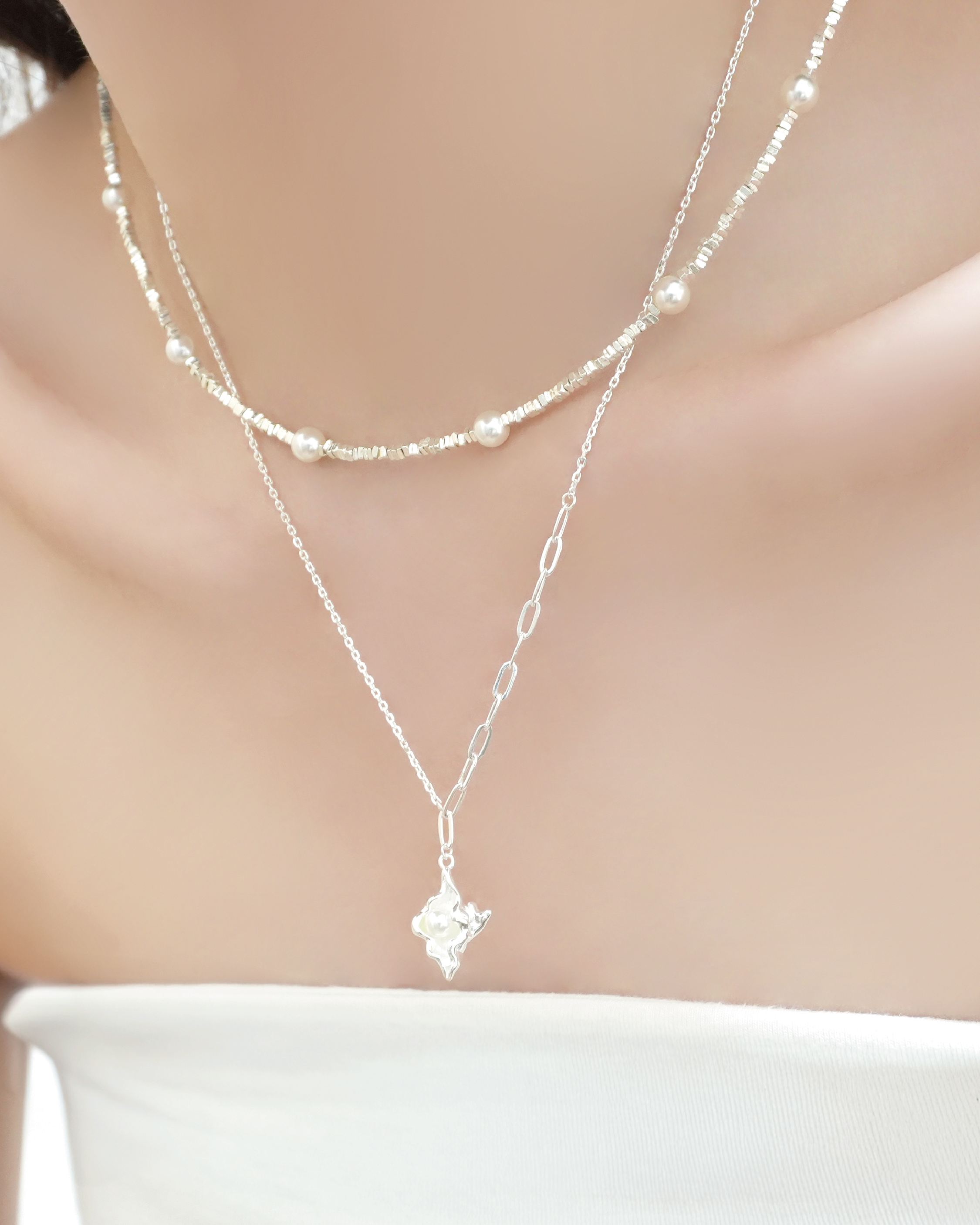 Twisted Harmony Pearl Necklace