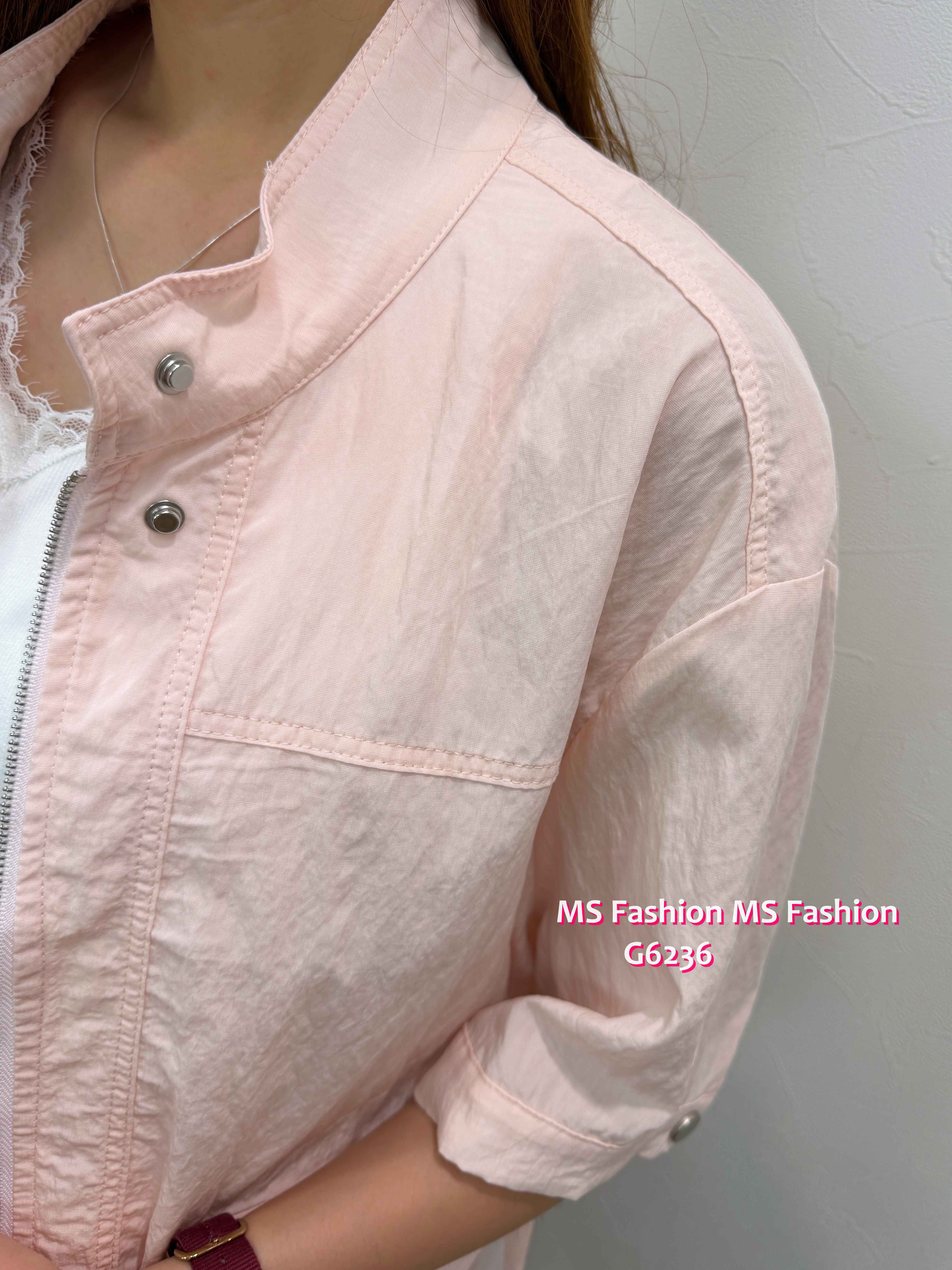 G6236 韓國🇰🇷薄料短袖風褸外套