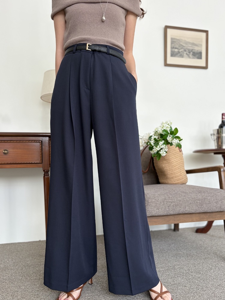 [輕薄!] Summer Timeless Rayon Pants (Navy)