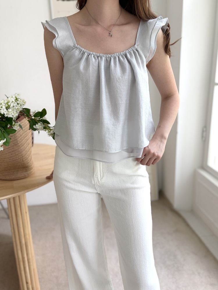 Luna Flutter Top (Mint)