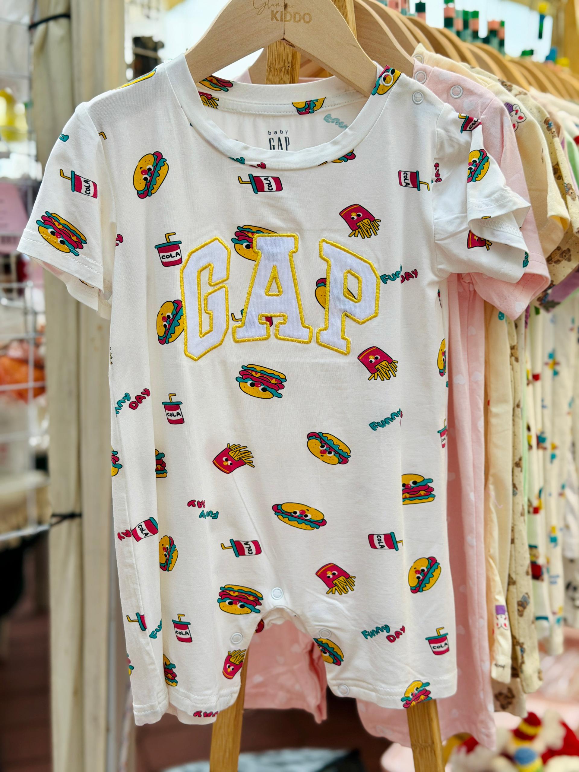 Baby GAP Food Print Short Sleeve Romper