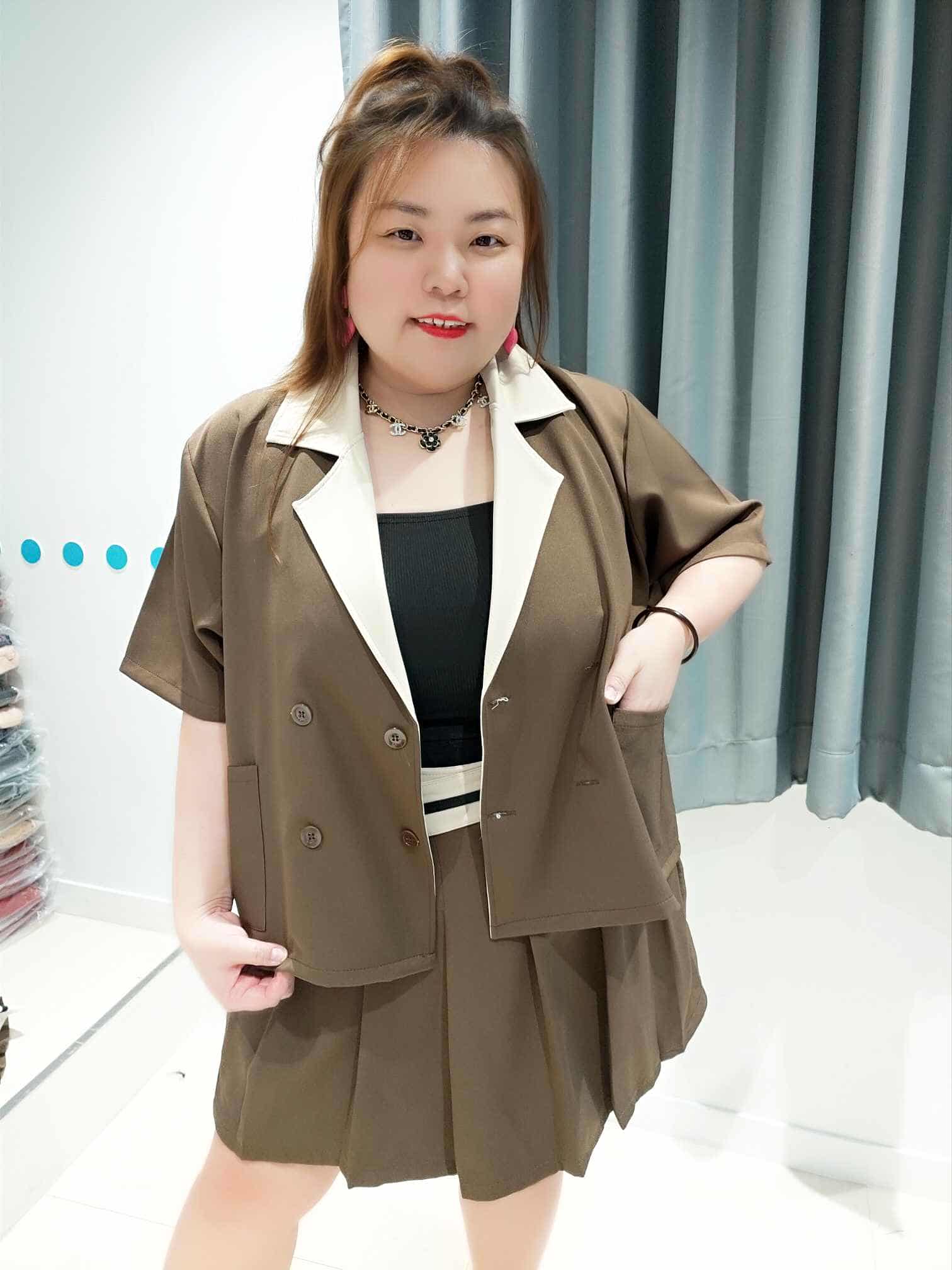 DOC07 大翻领短袖外套