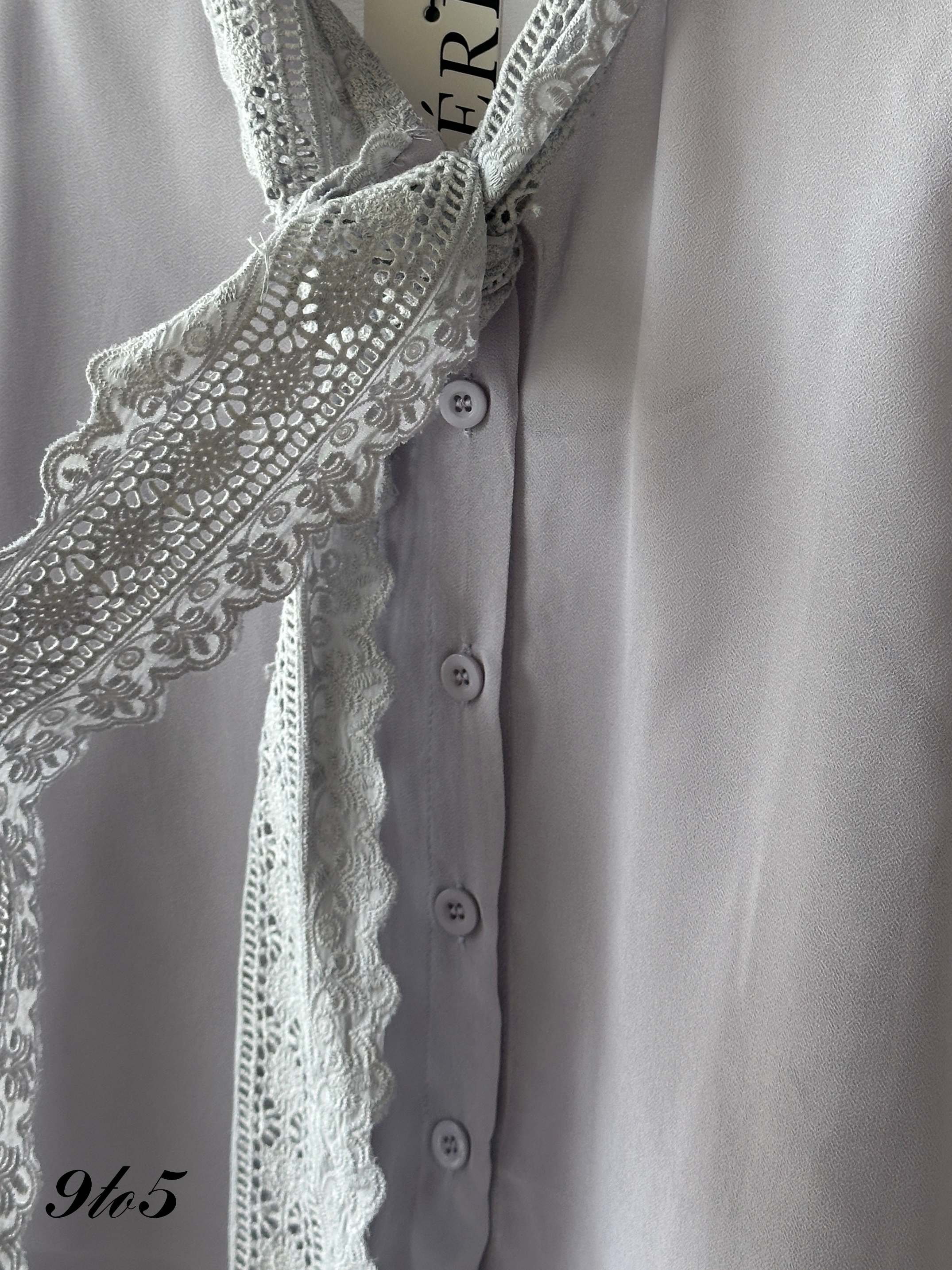 T4232 Lace Collar Shirt - 4 Colors 