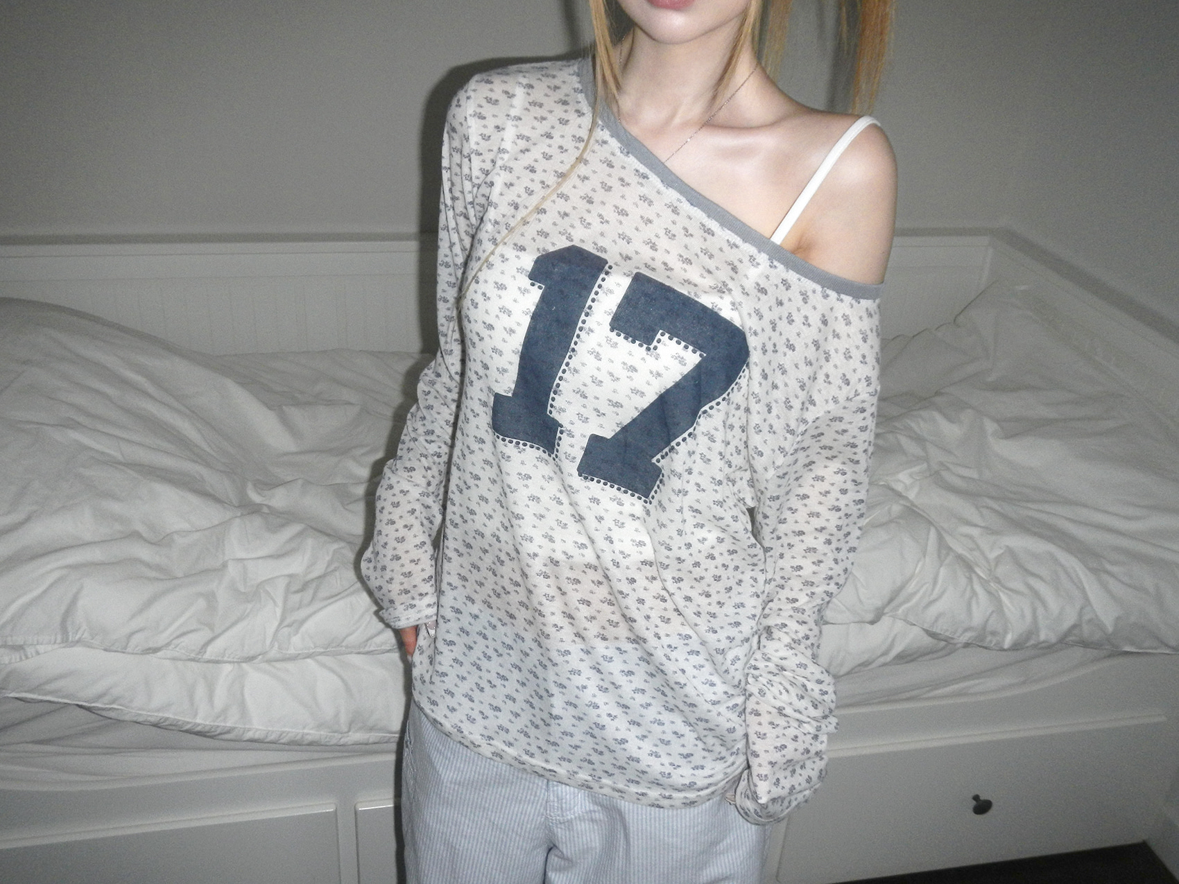 Vintage Floral Print Slouchy Top