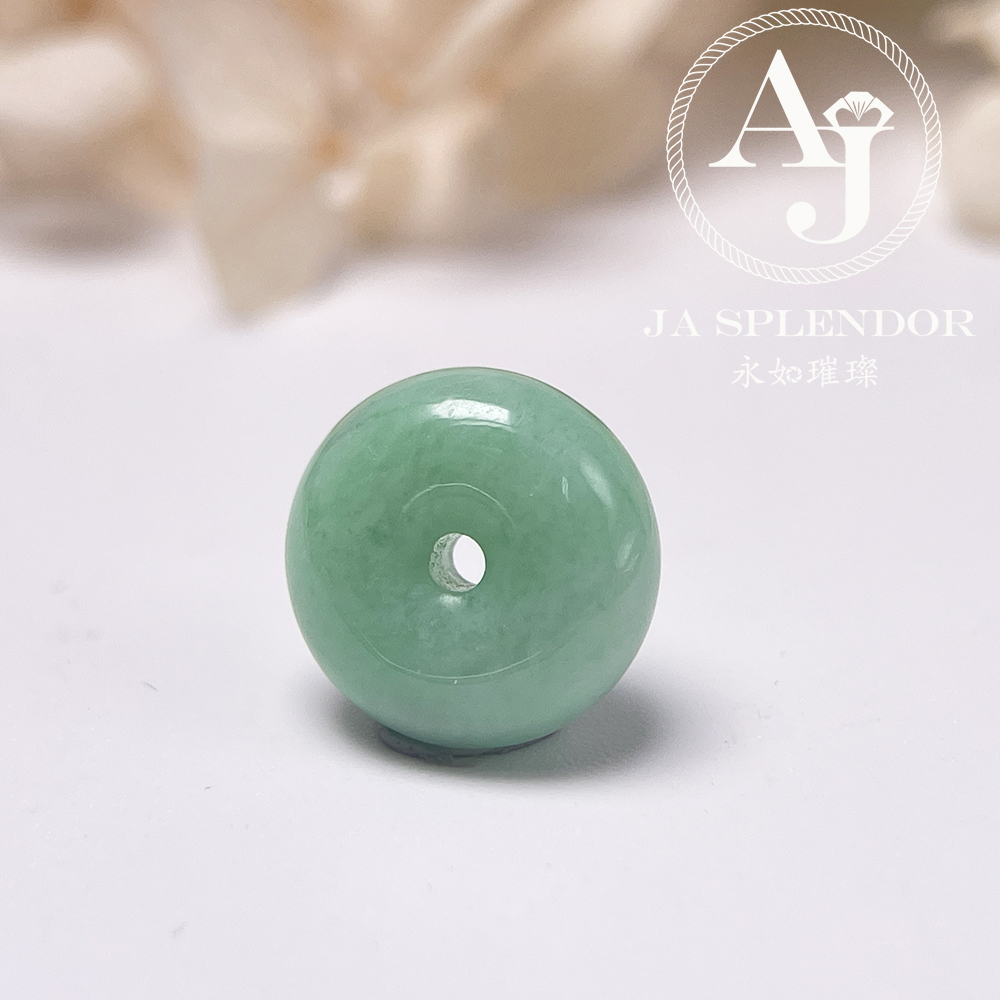 JN-3351 天然翡翠A玉 果綠安扣