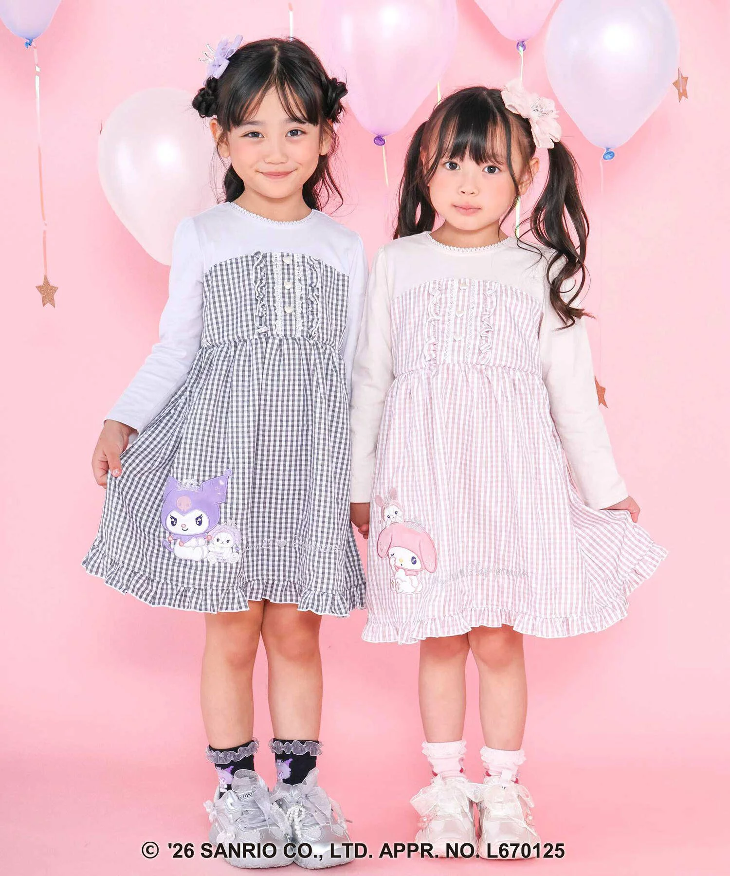 🆕【⭐訂購⭐】日本直送🇯🇵 🌀#Sanrio 星形蕾絲 心型紐扣 鎖邊裙擺 刺繡連身裙［3款選］🌀 [ELIA-0128] [261019]