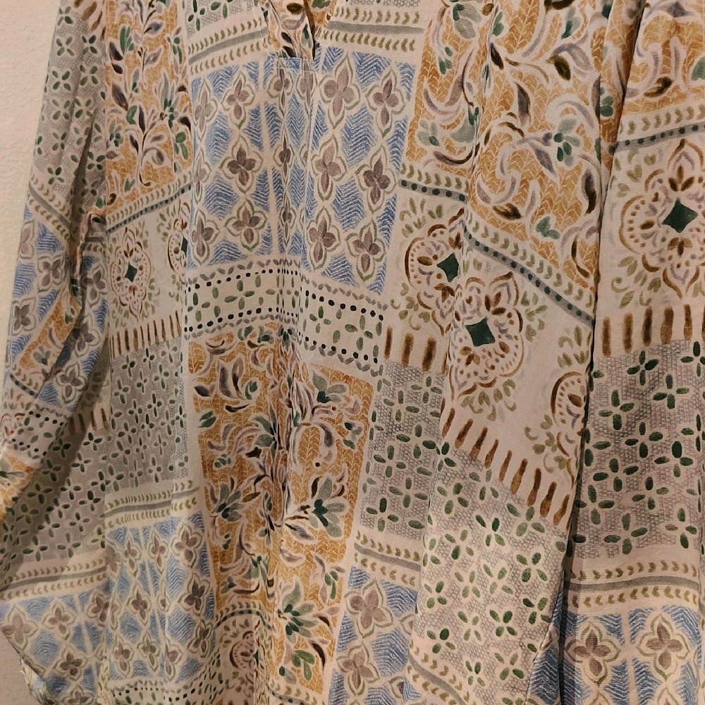 PATCHWORK Linen Dress - Blue