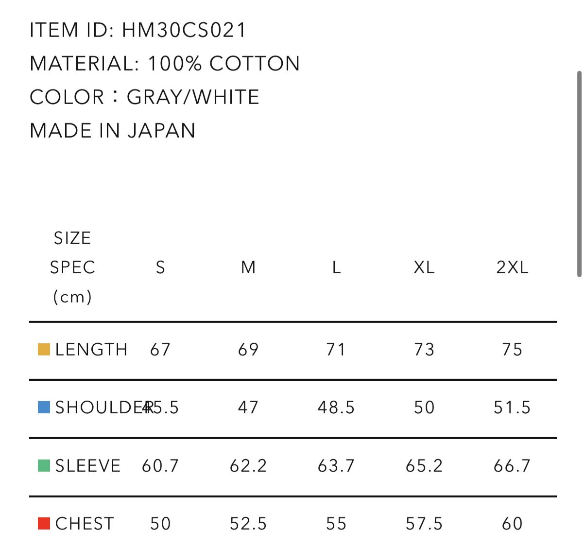 Human made 心形button長袖tee Grey / white Size s-2xl