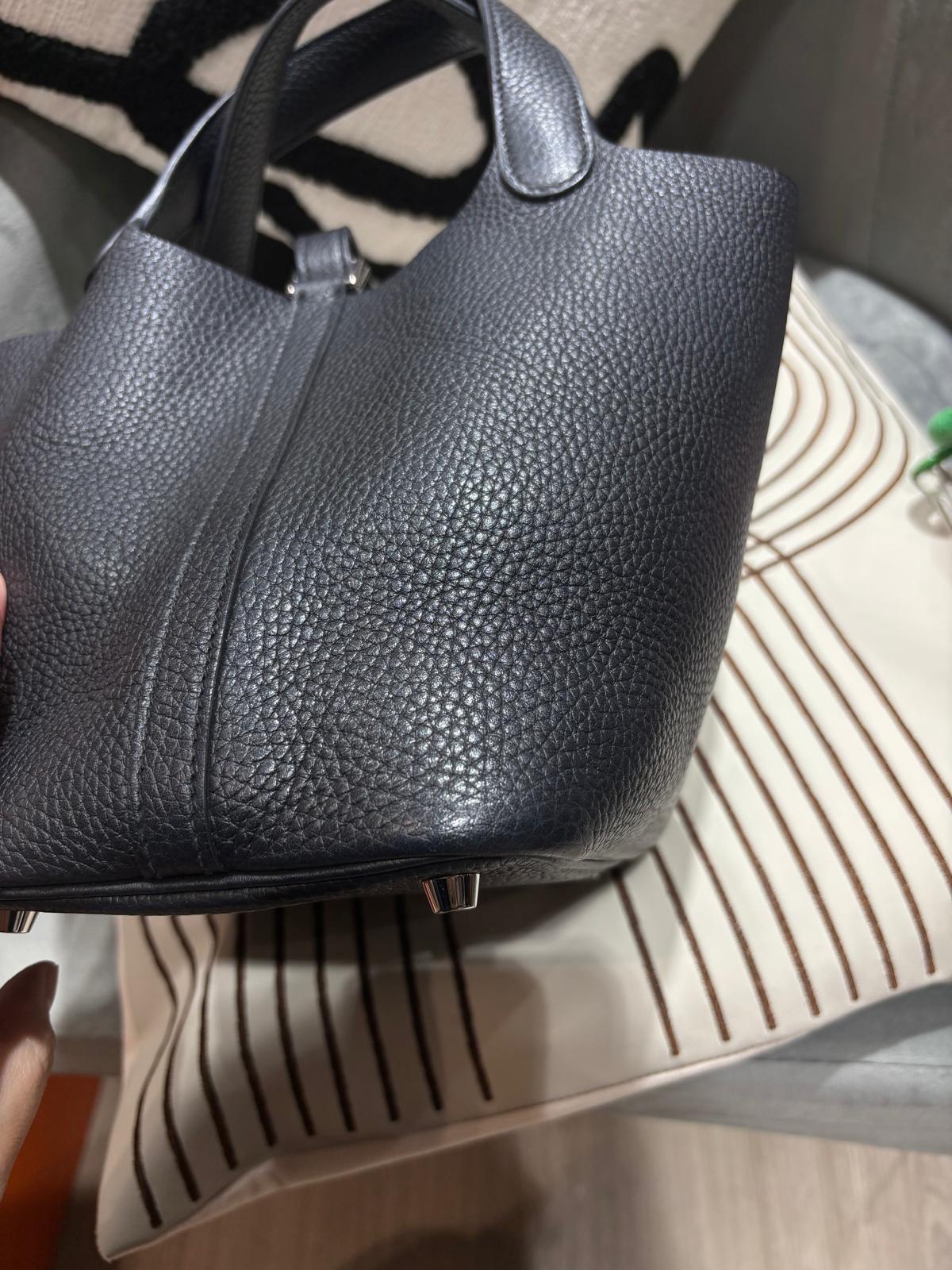 Hermes picotin 18,  黑銀 100%Authentic ,90%new  ✅收據✅key lock ✅box  